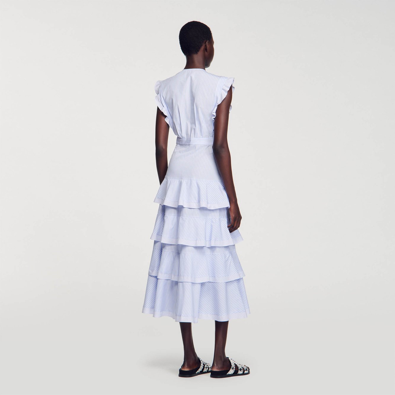 Robe longue à volants Sandro seconde main