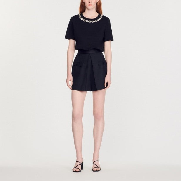 Short taille haute avec boutons Sandro seconde main