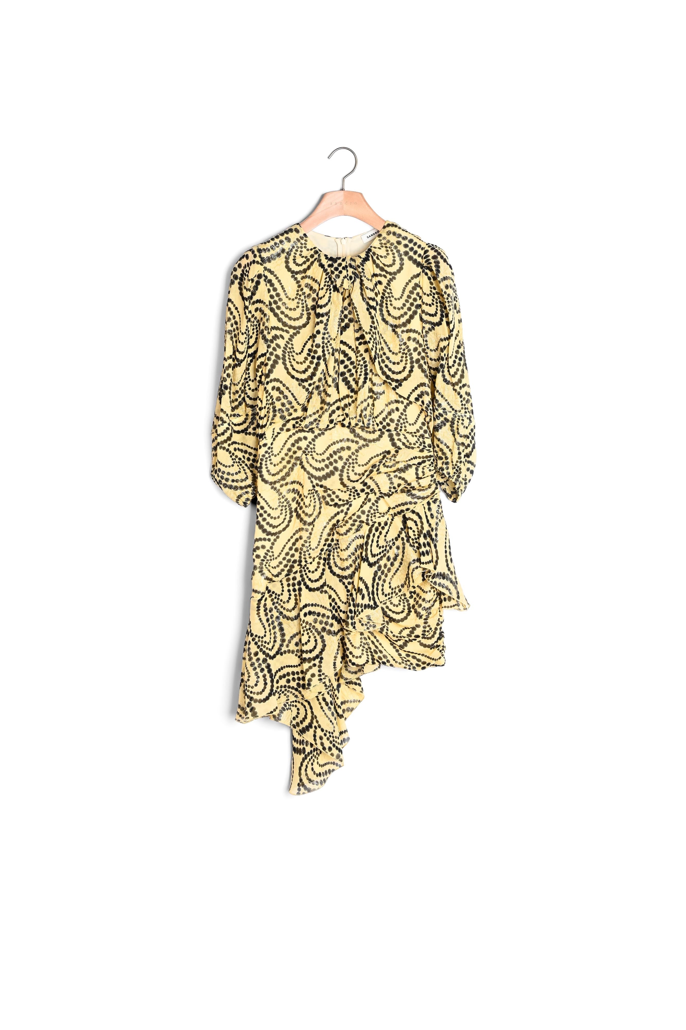 Robe C&T imprimé jaune et noir Sandro seconde main