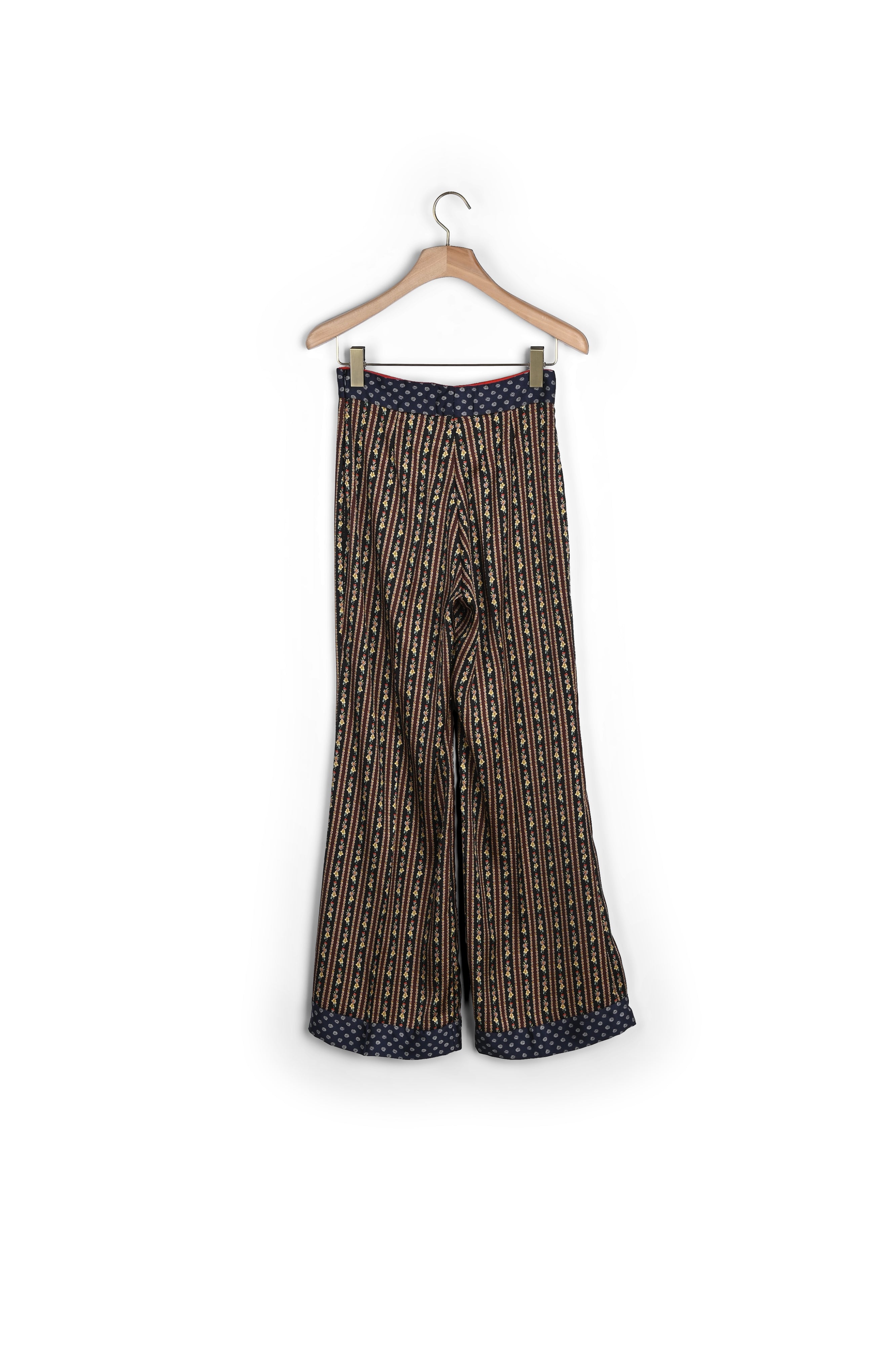 Pantalon fluide à mix d'imprimés Sandro seconde main