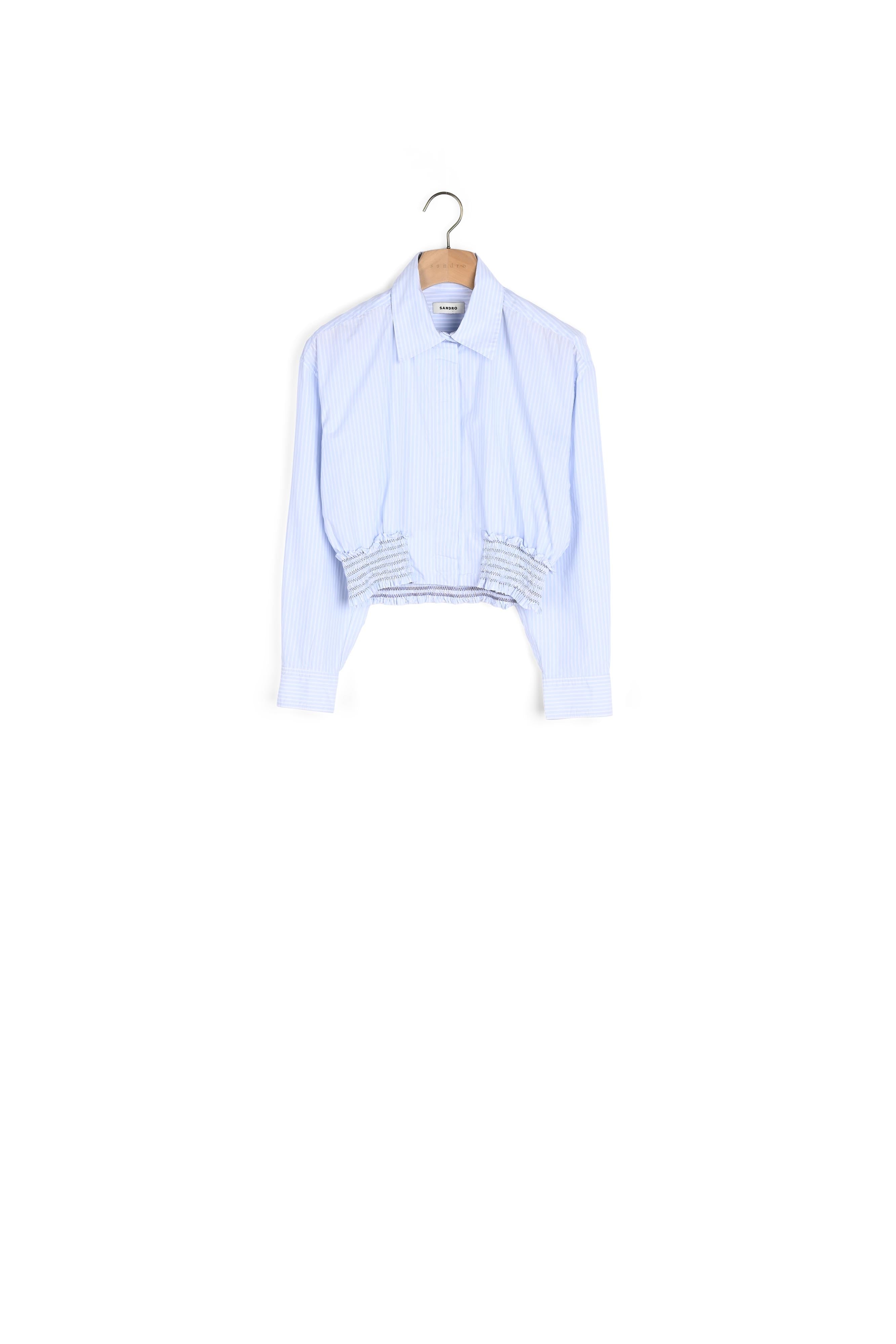 Chemise courte à rayures Sandro seconde main