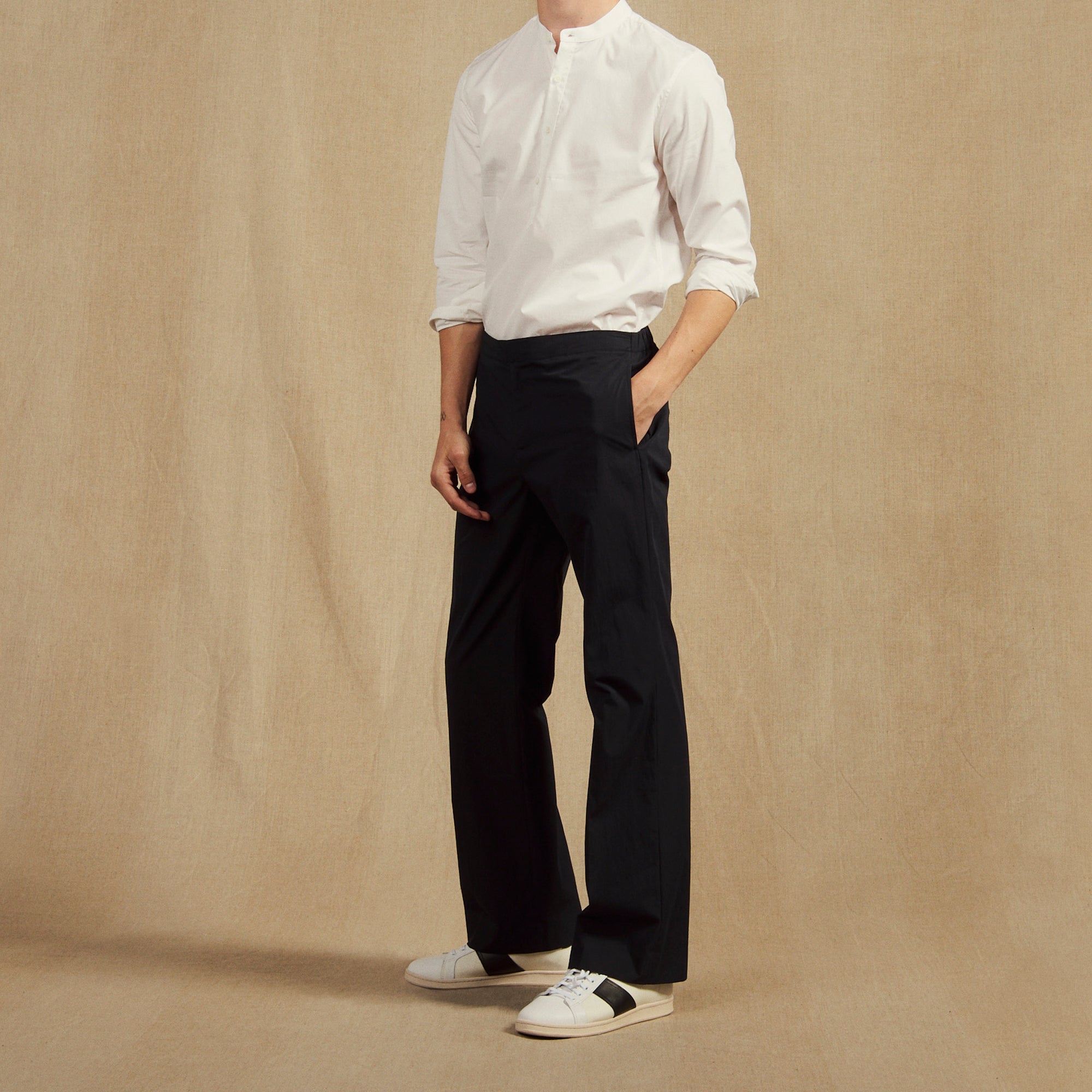 Pantalon taille élastique en coton Sandro seconde main