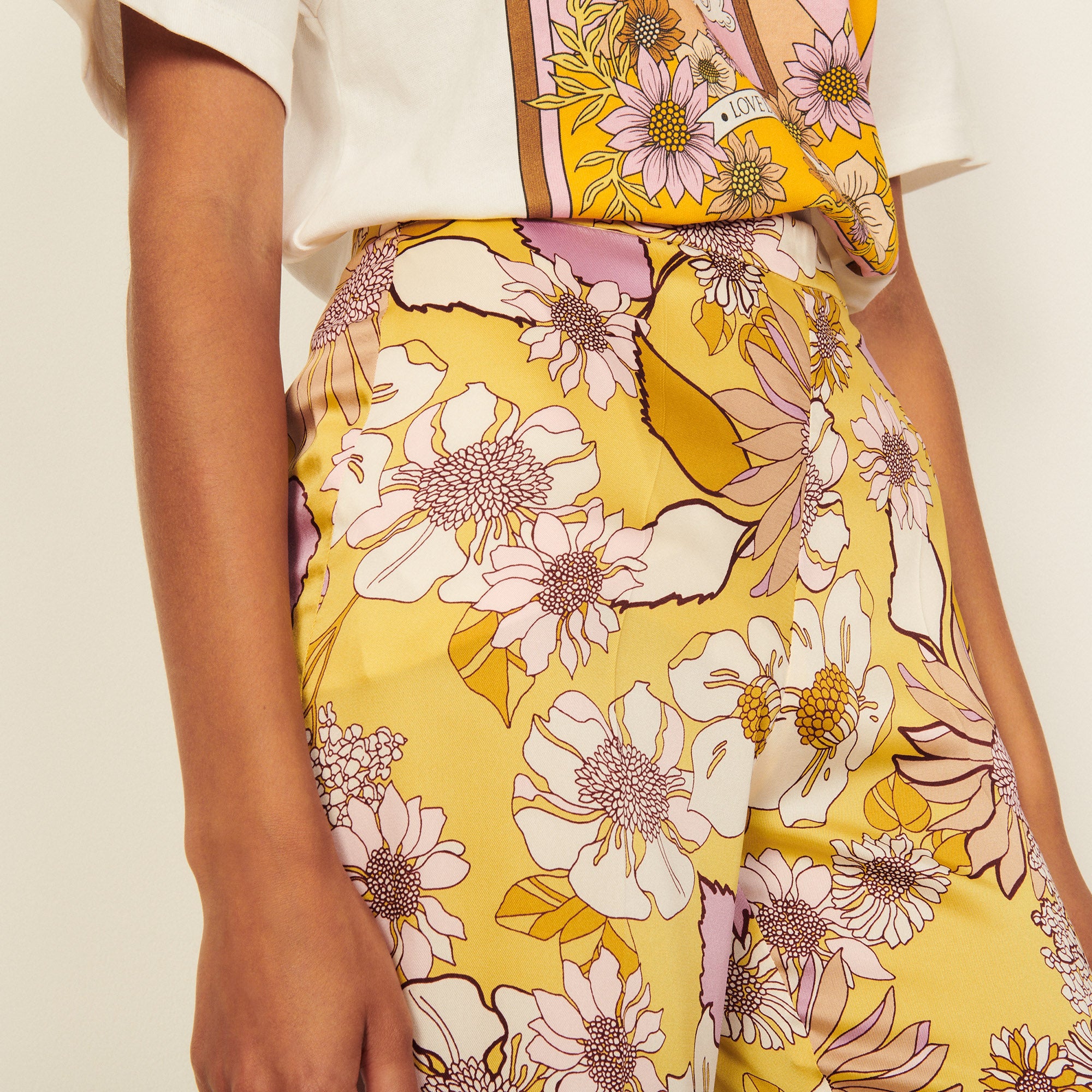 Pantalon fluide imprimé Sandro seconde main