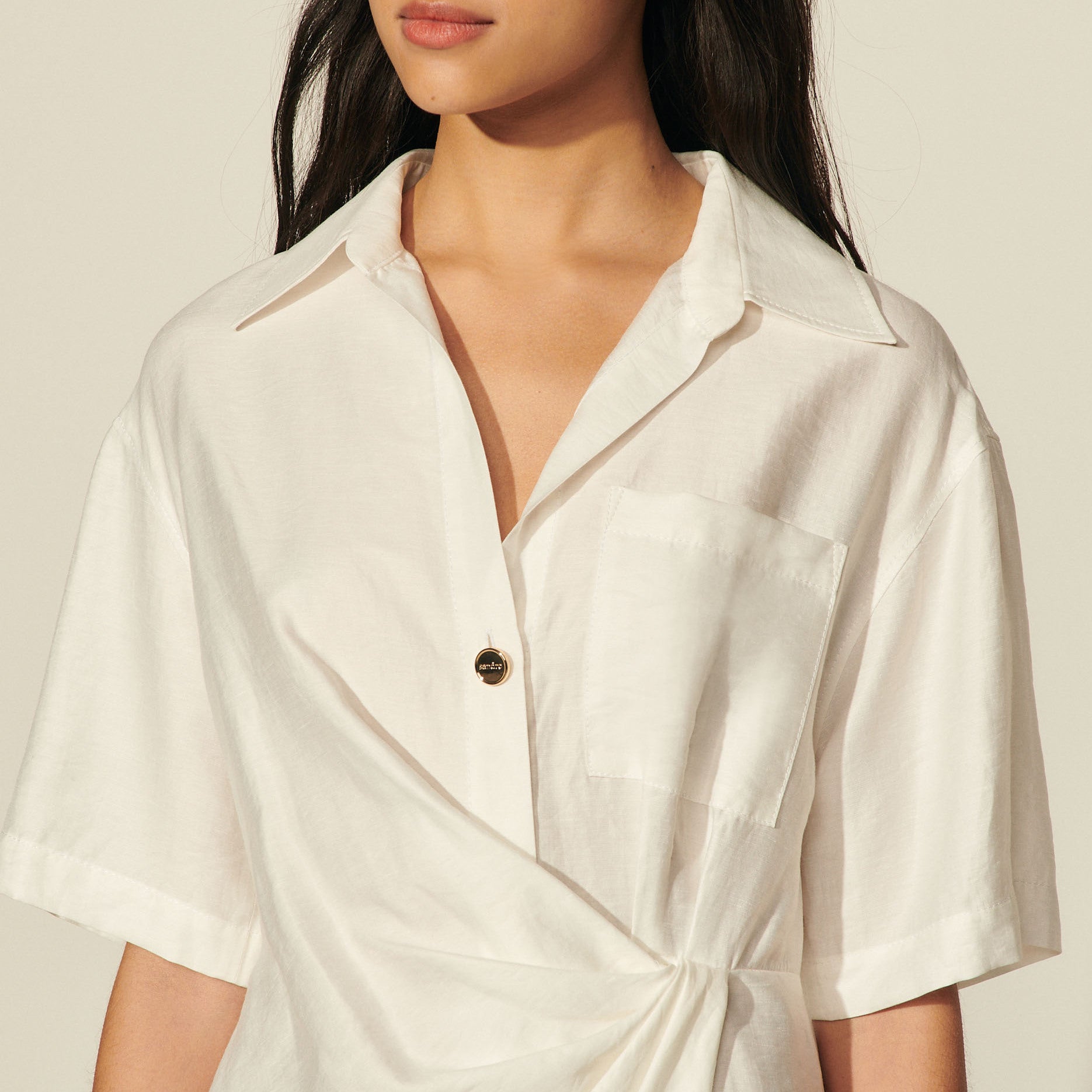 Robe courte drapée Sandro seconde main