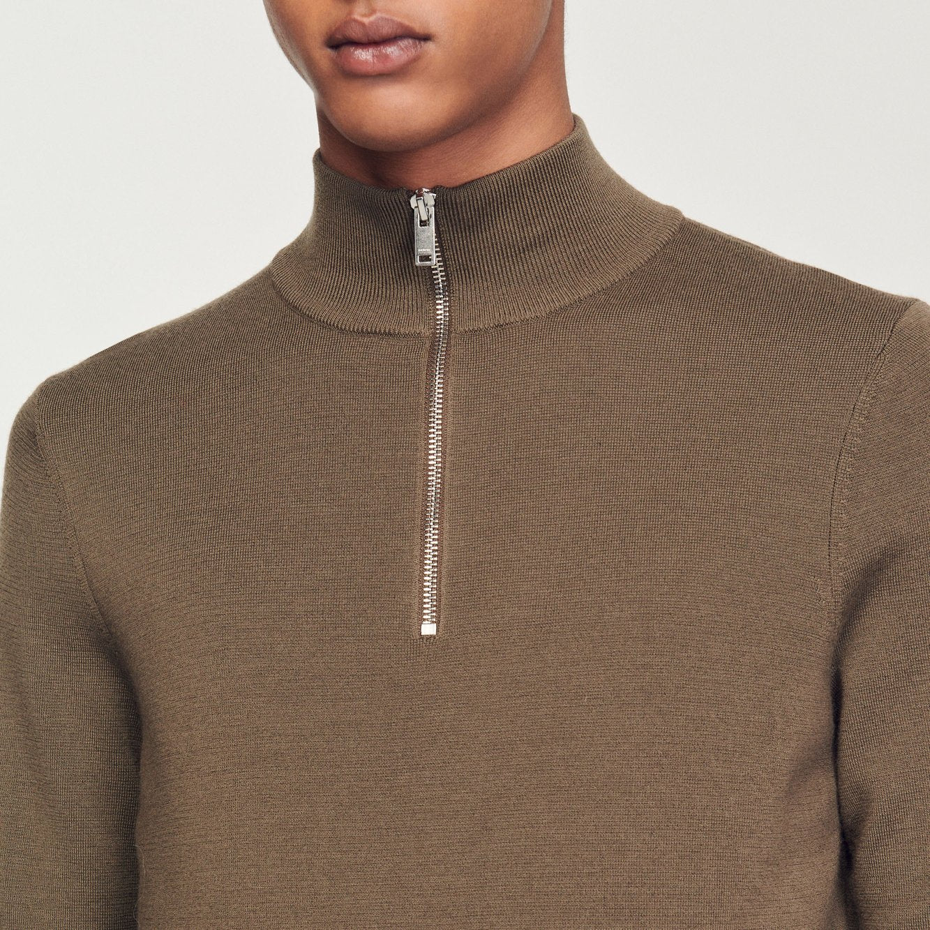 Pull en laine à col zippé Sandro seconde main