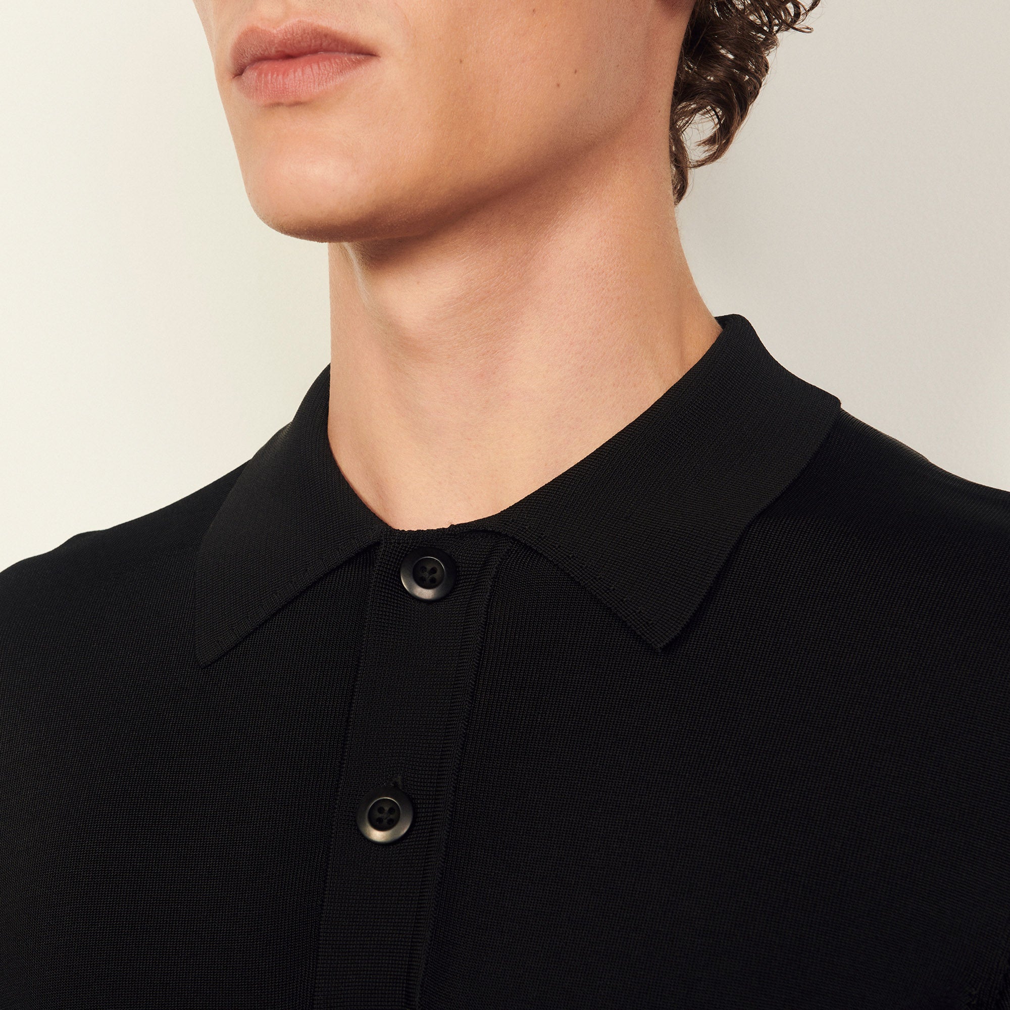 Polo en Maille fine manches courtes Sandro seconde main