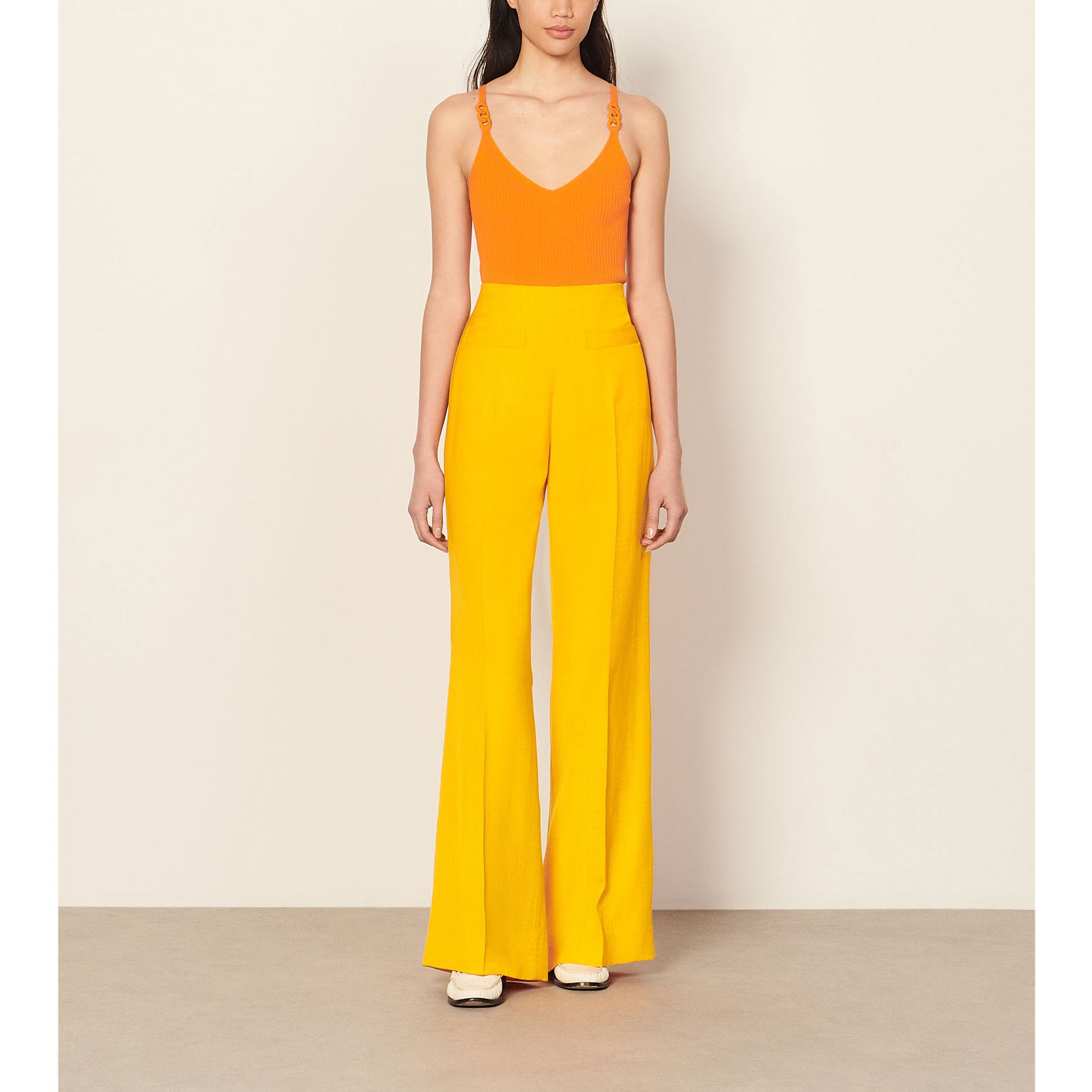 Pantalon taille haute Sandro seconde main