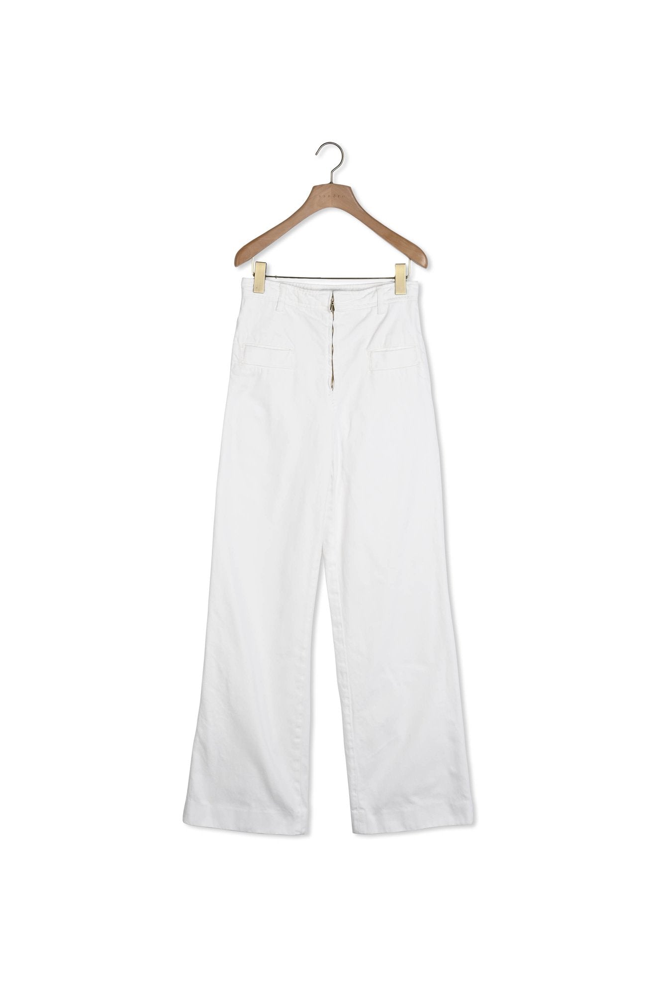 Pantalon large en toile Sandro seconde main