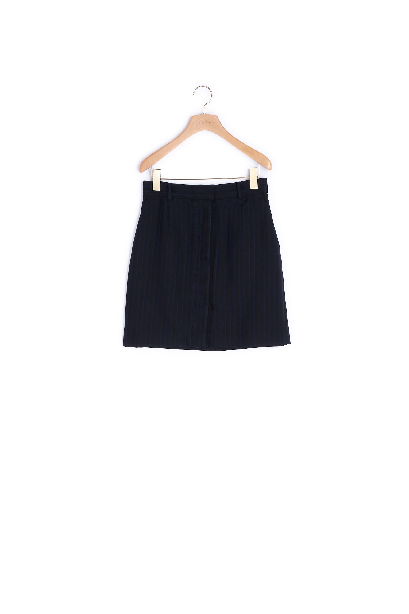 Jupe courte de tailleur à fines rayures Sandro seconde main