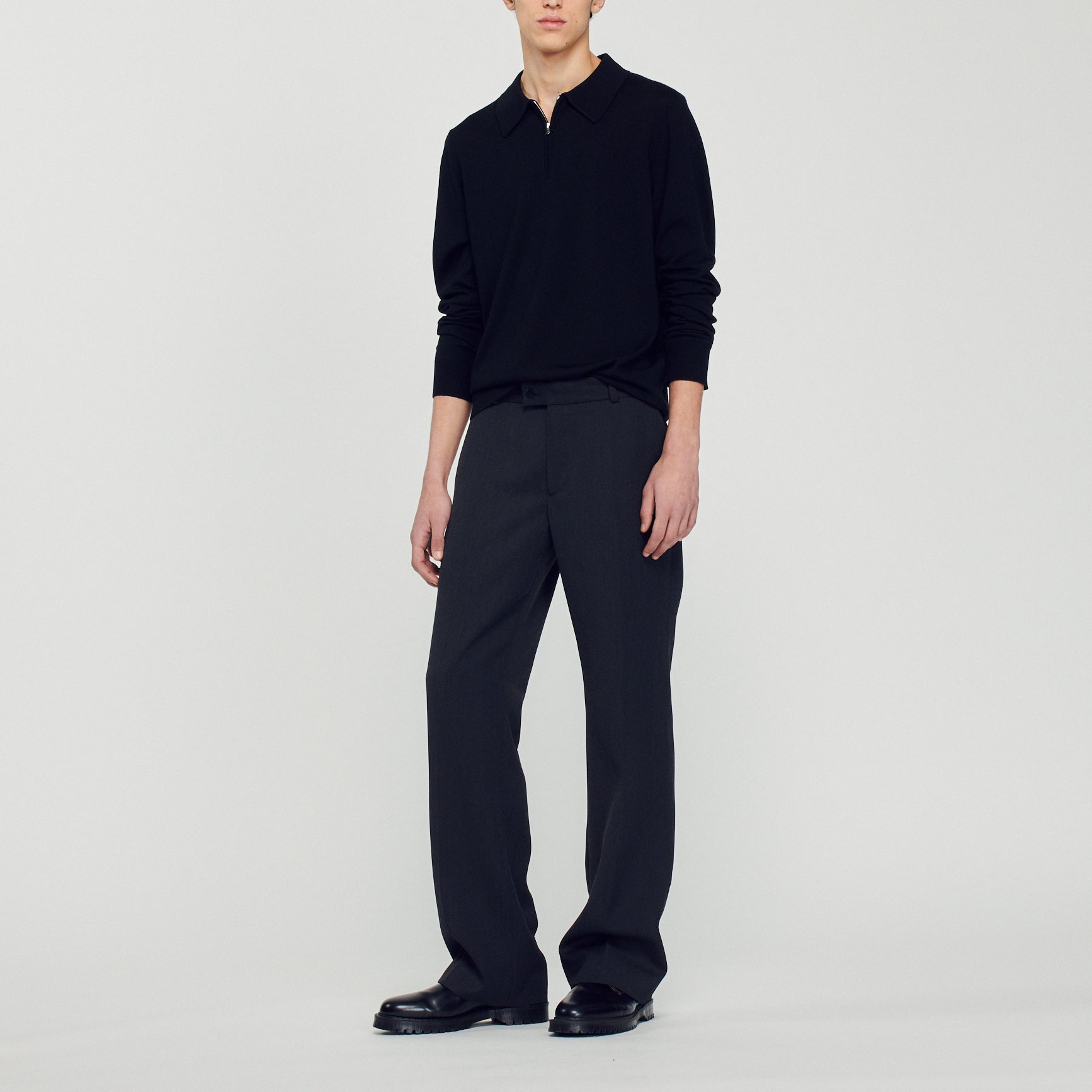 Pull polo en Maille Sandro seconde main