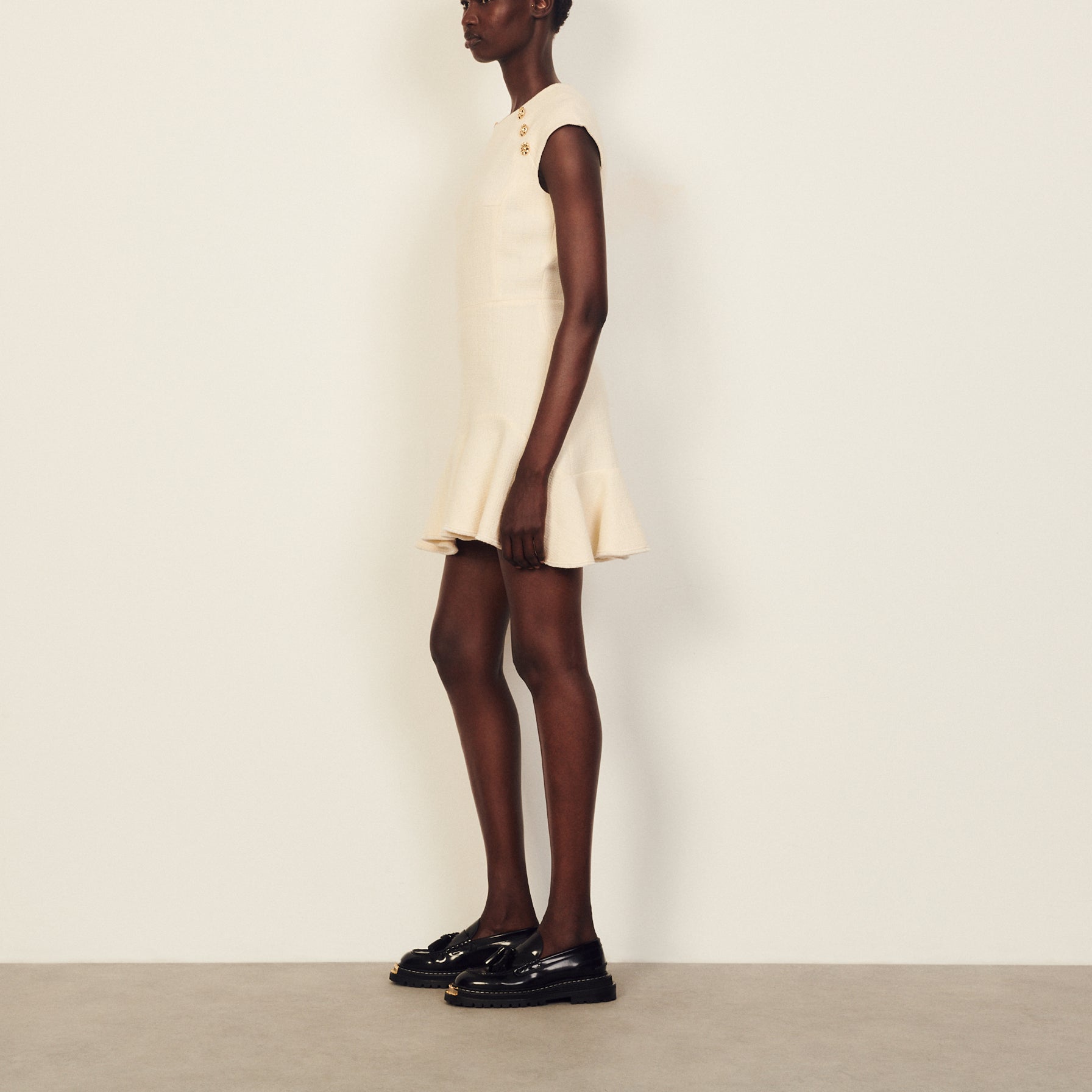 Robe courte en tweed Sandro seconde main