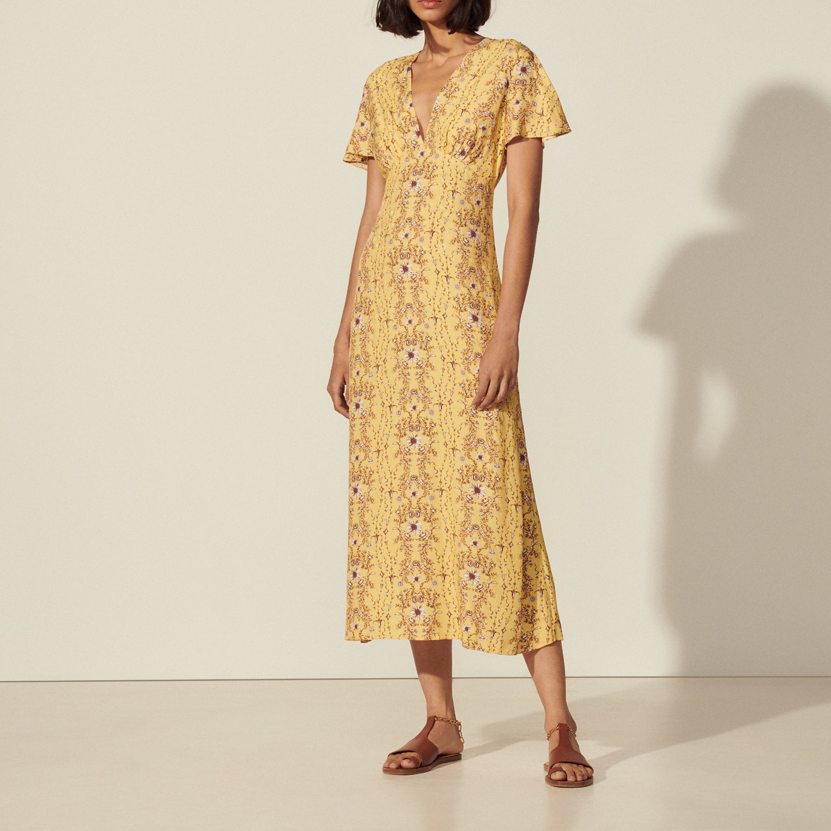 Robe longue imprimée Sandro seconde main