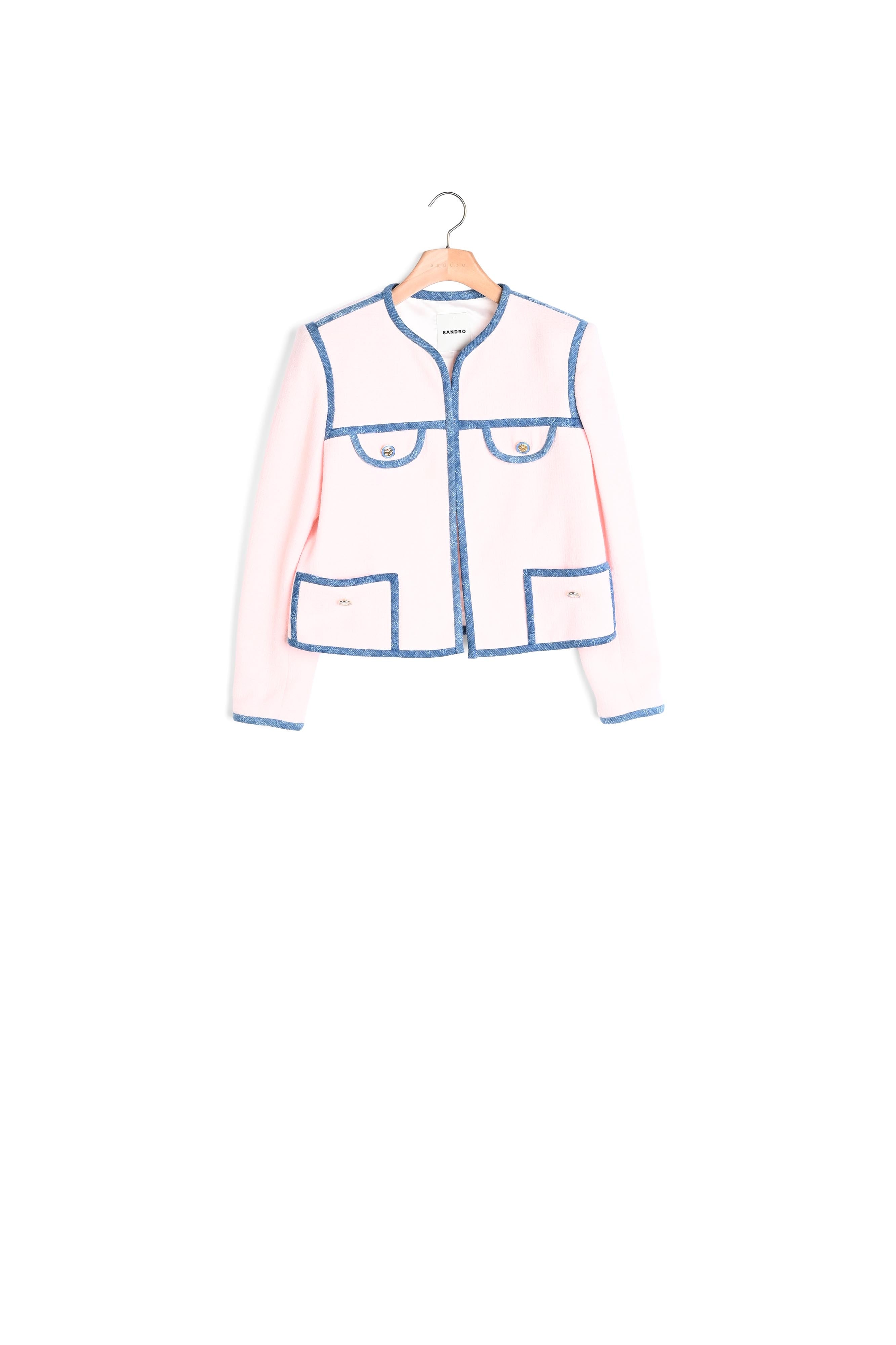 Veste en mix matières Sandro seconde main