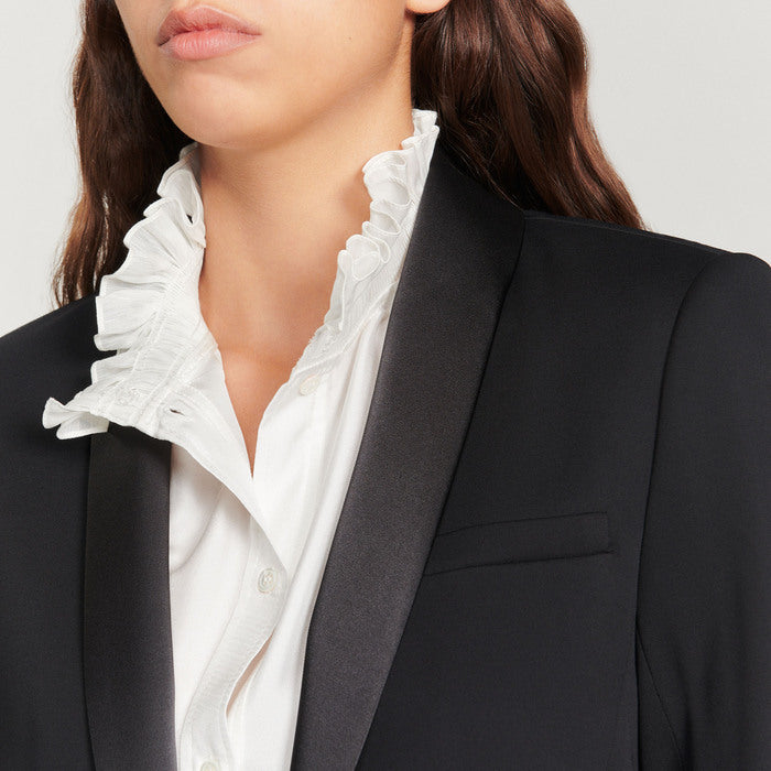 Veste de smoking à empiècement satin Sandro seconde main