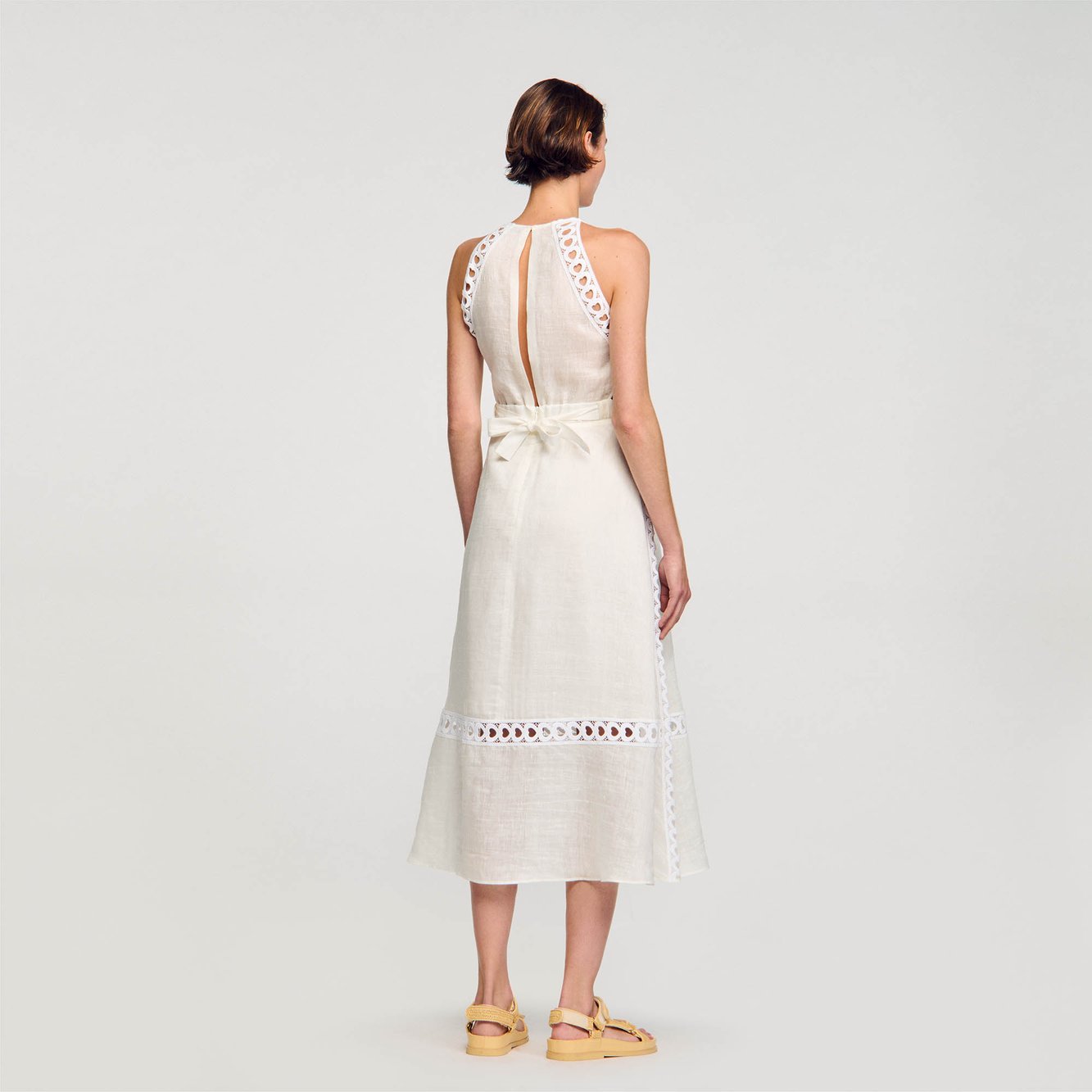 Robe longue en lin Sandro seconde main