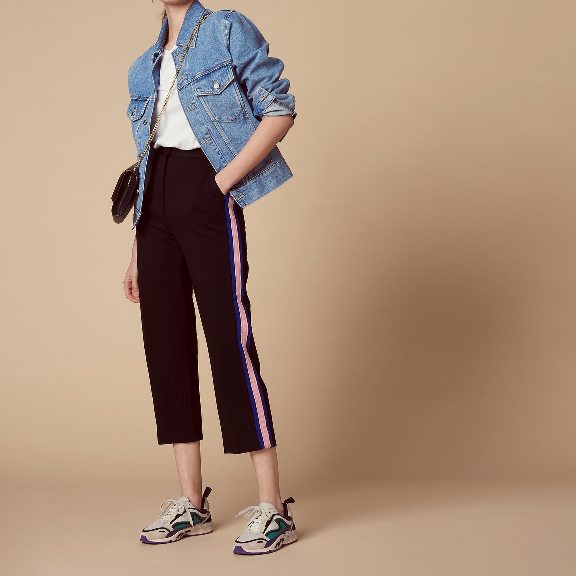 Pantalon gansé sur la couture de côté Sandro seconde main