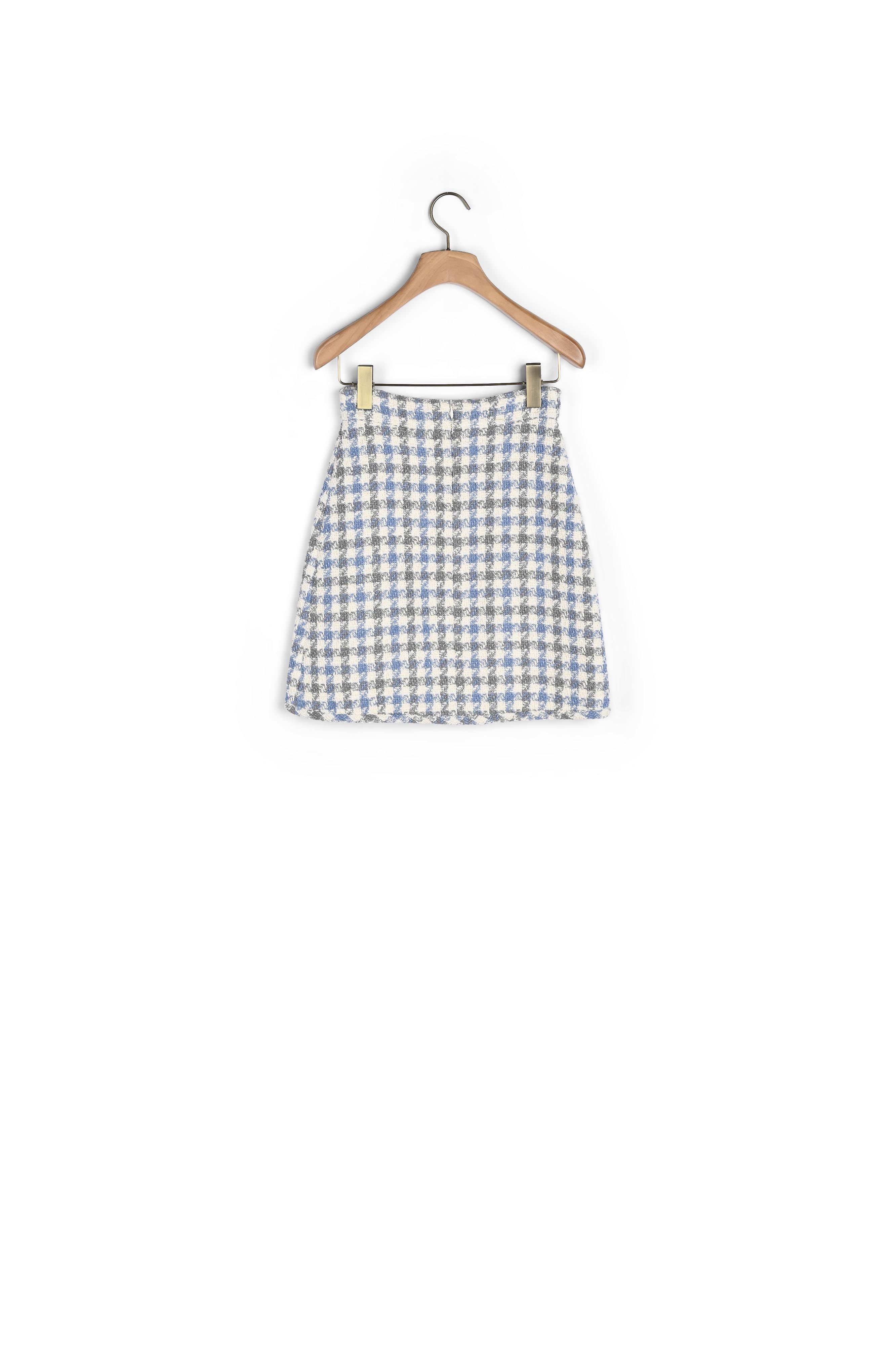 Jupe courte en tweed pied de coq Sandro seconde main