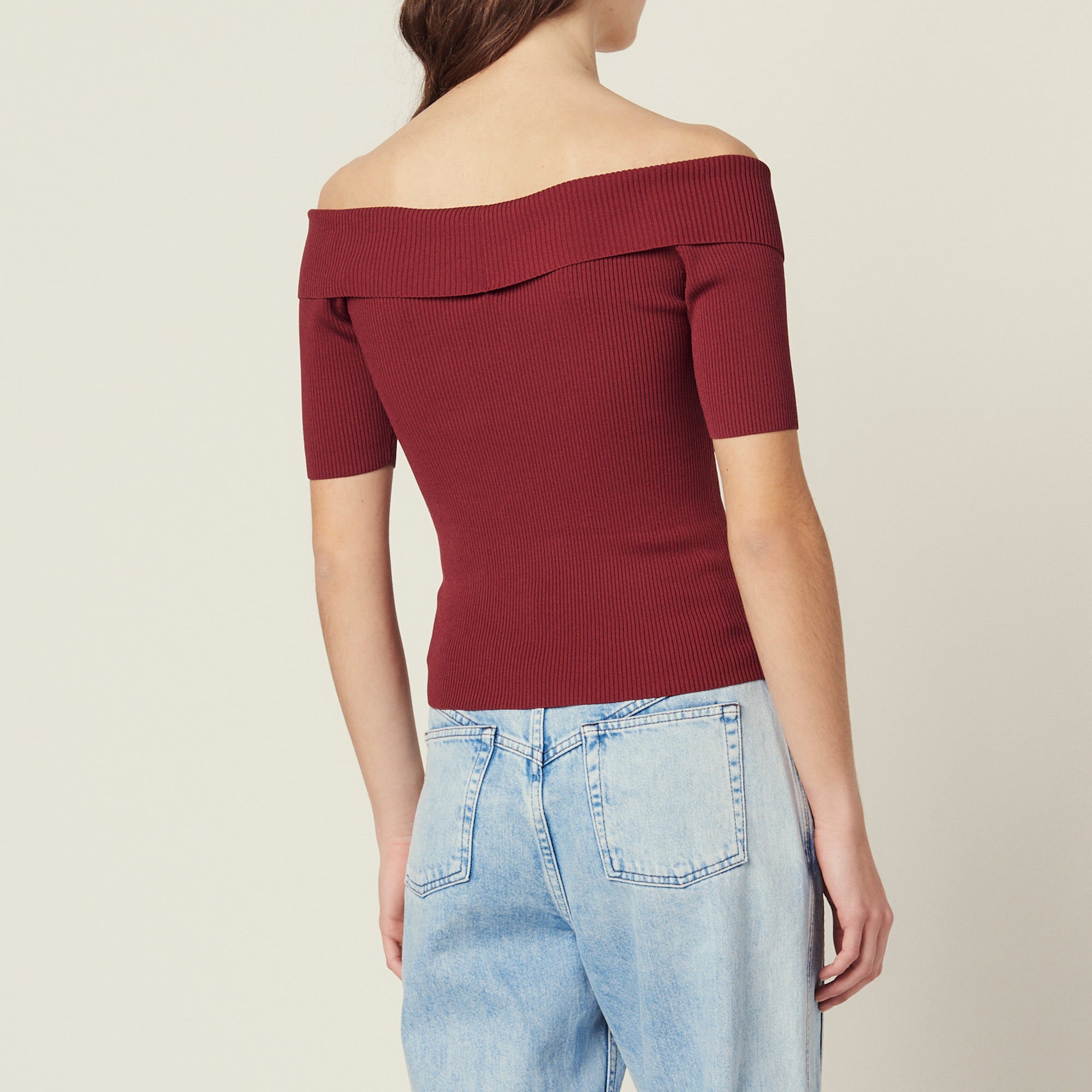 Top en Maille à encolure croisée Sandro seconde main