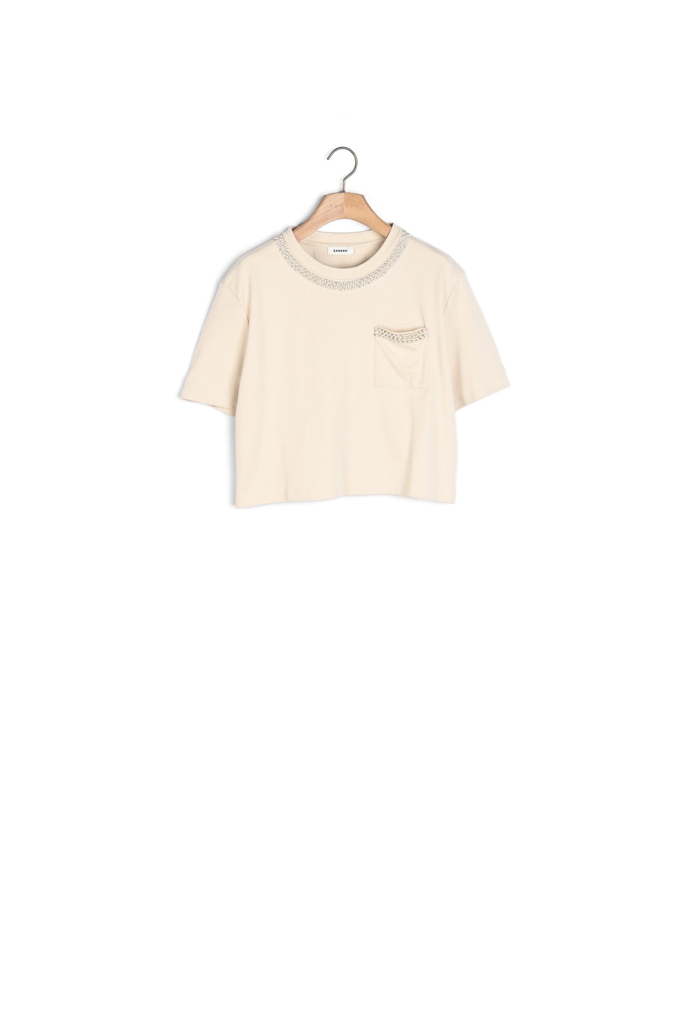 T-shirt à détails strassés Sandro seconde main