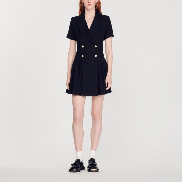 Robe courte en tweed Sandro seconde main