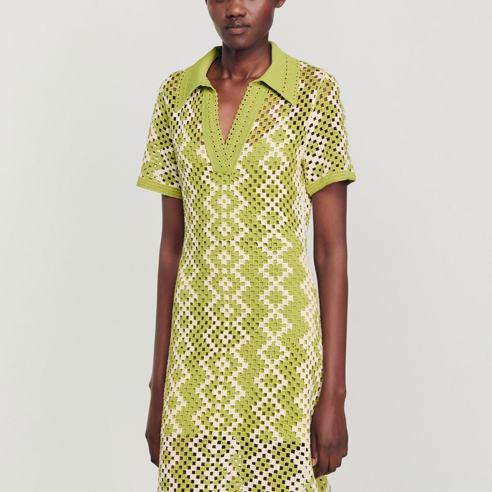 Robe tunique en crochet Sandro seconde main