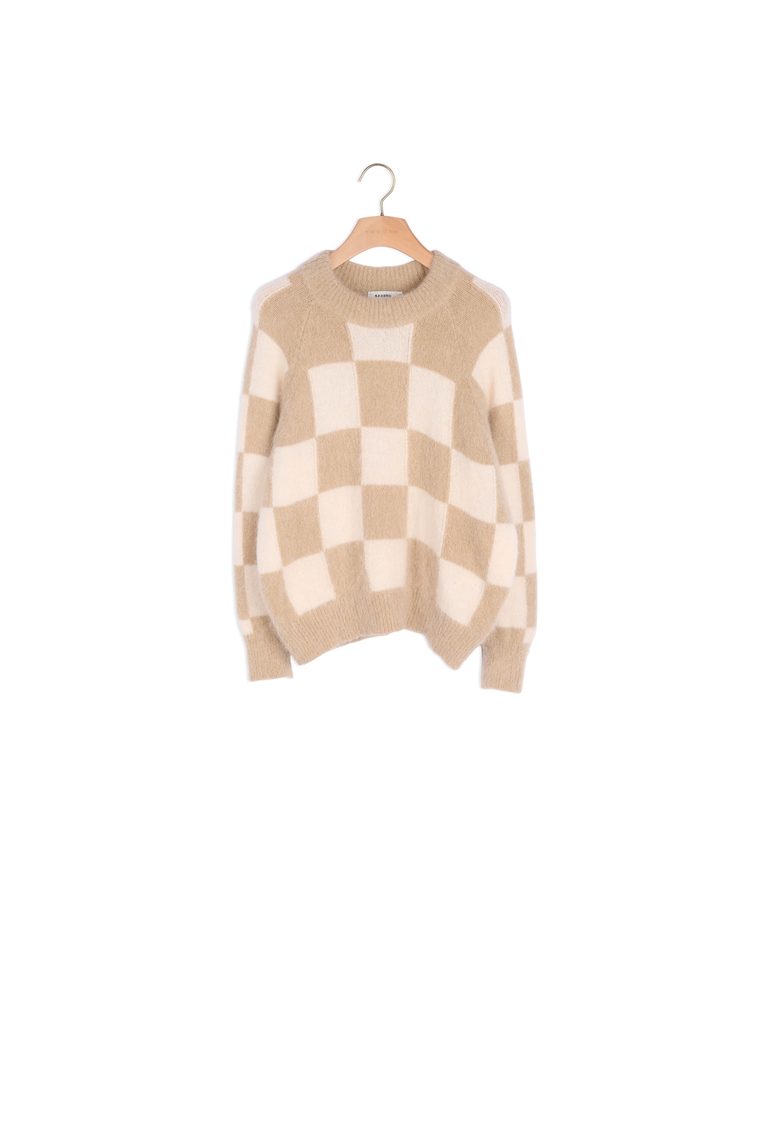 Pull en Maille à motif damier Sandro seconde main