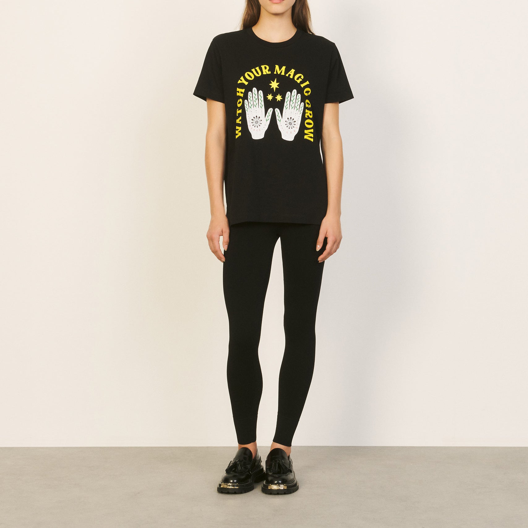 T-shirt Noir Sandro seconde main