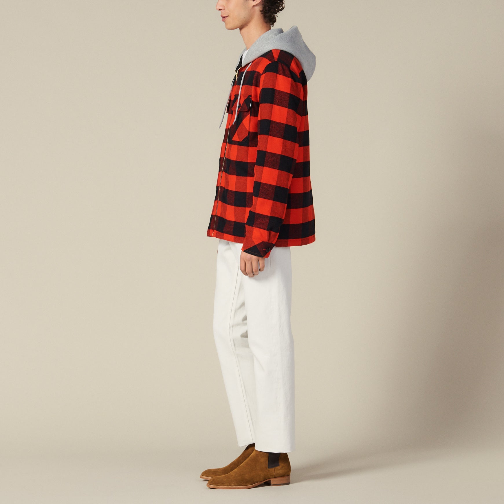 Surchemise à carreaux avec capuche Sandro seconde main