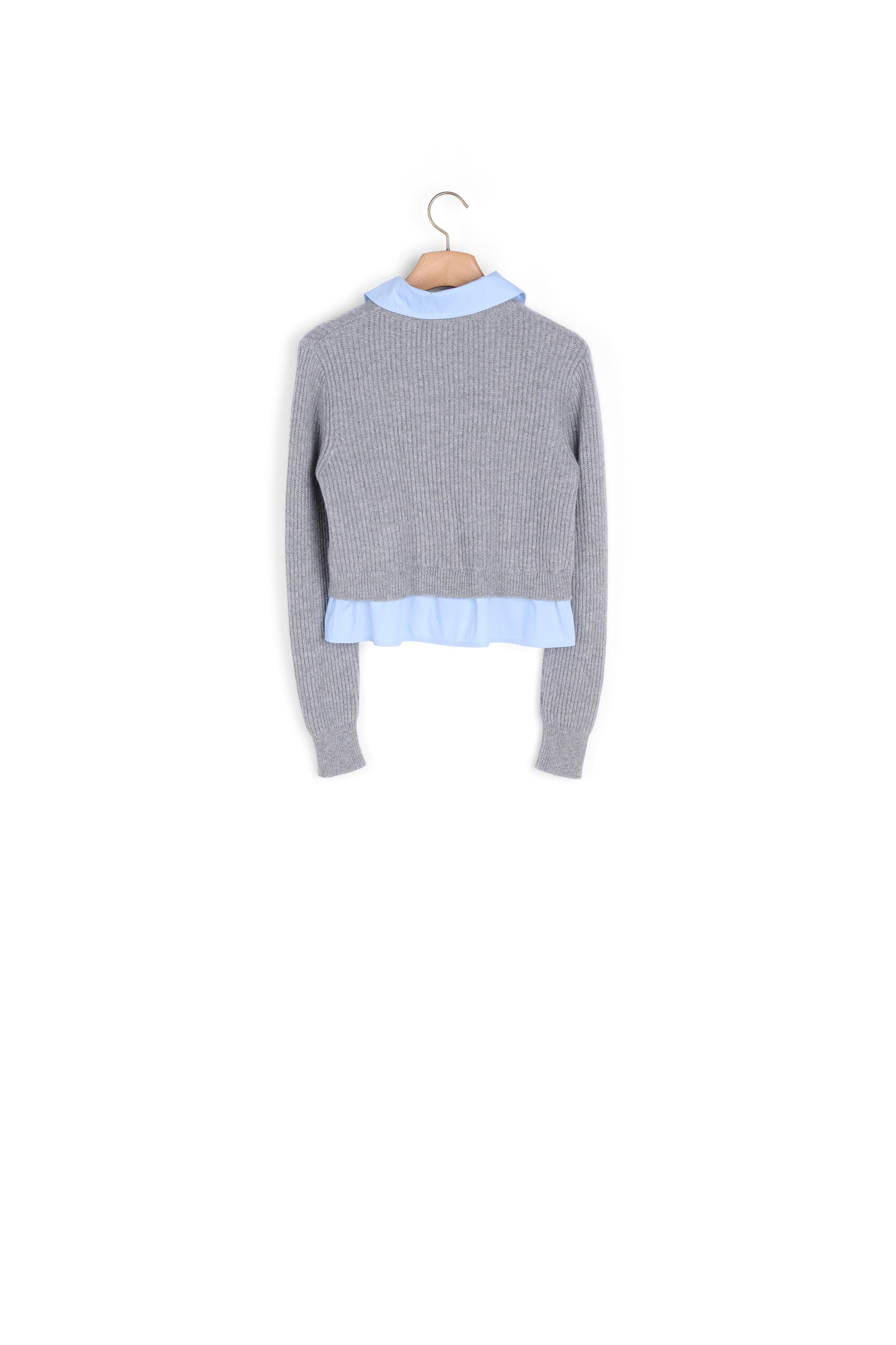 Pull court trompe-l'œil Sandro seconde main