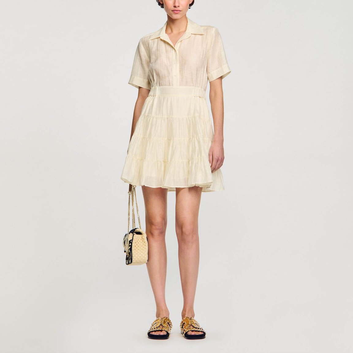 Robe courte volantée Sandro seconde main