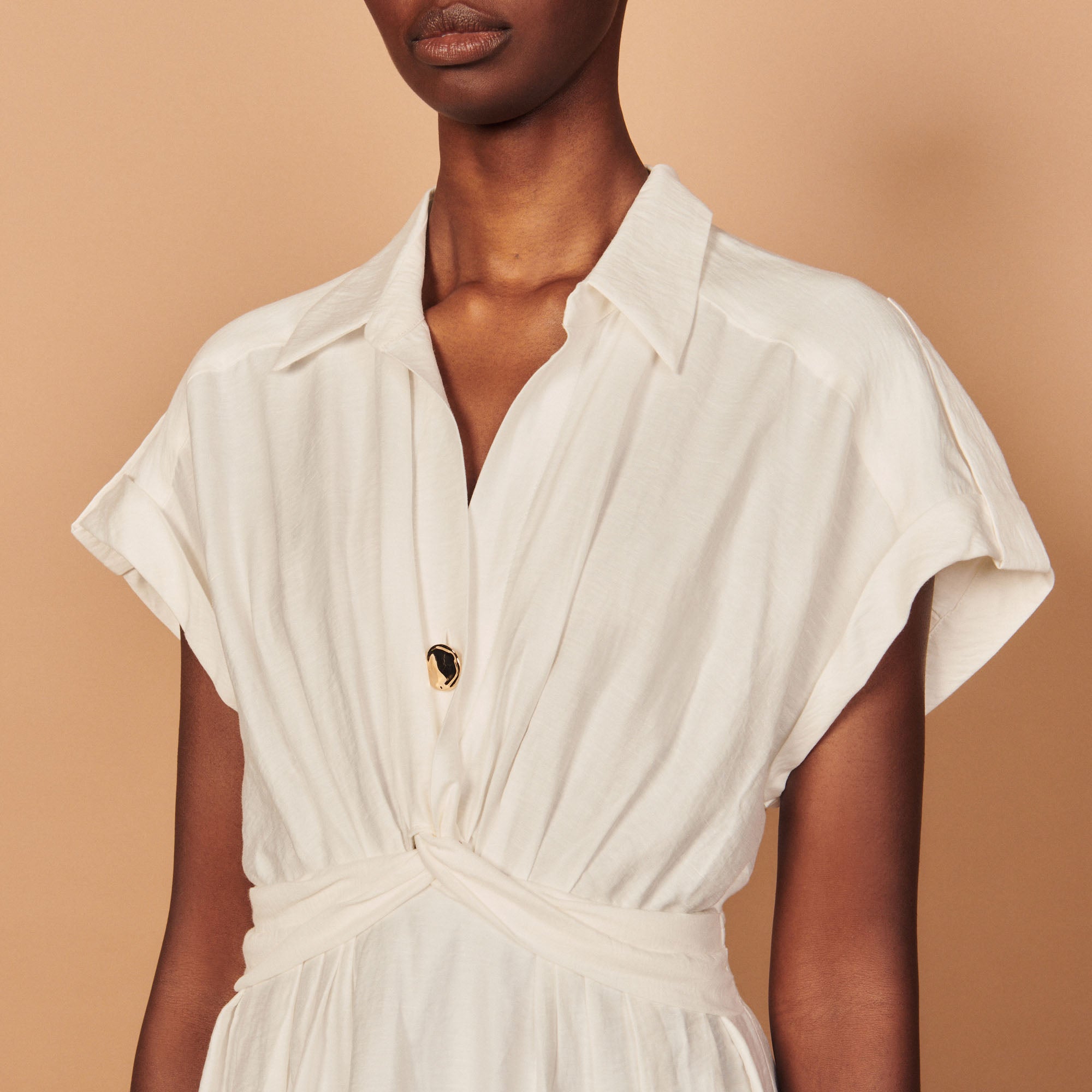 Robe courte en lin Sandro seconde main