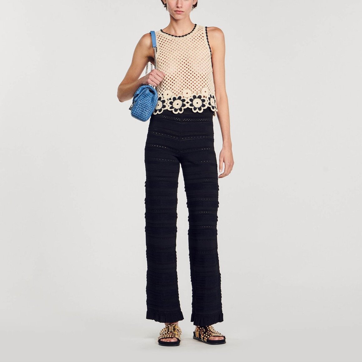 Pantalon en Maille Sandro seconde main