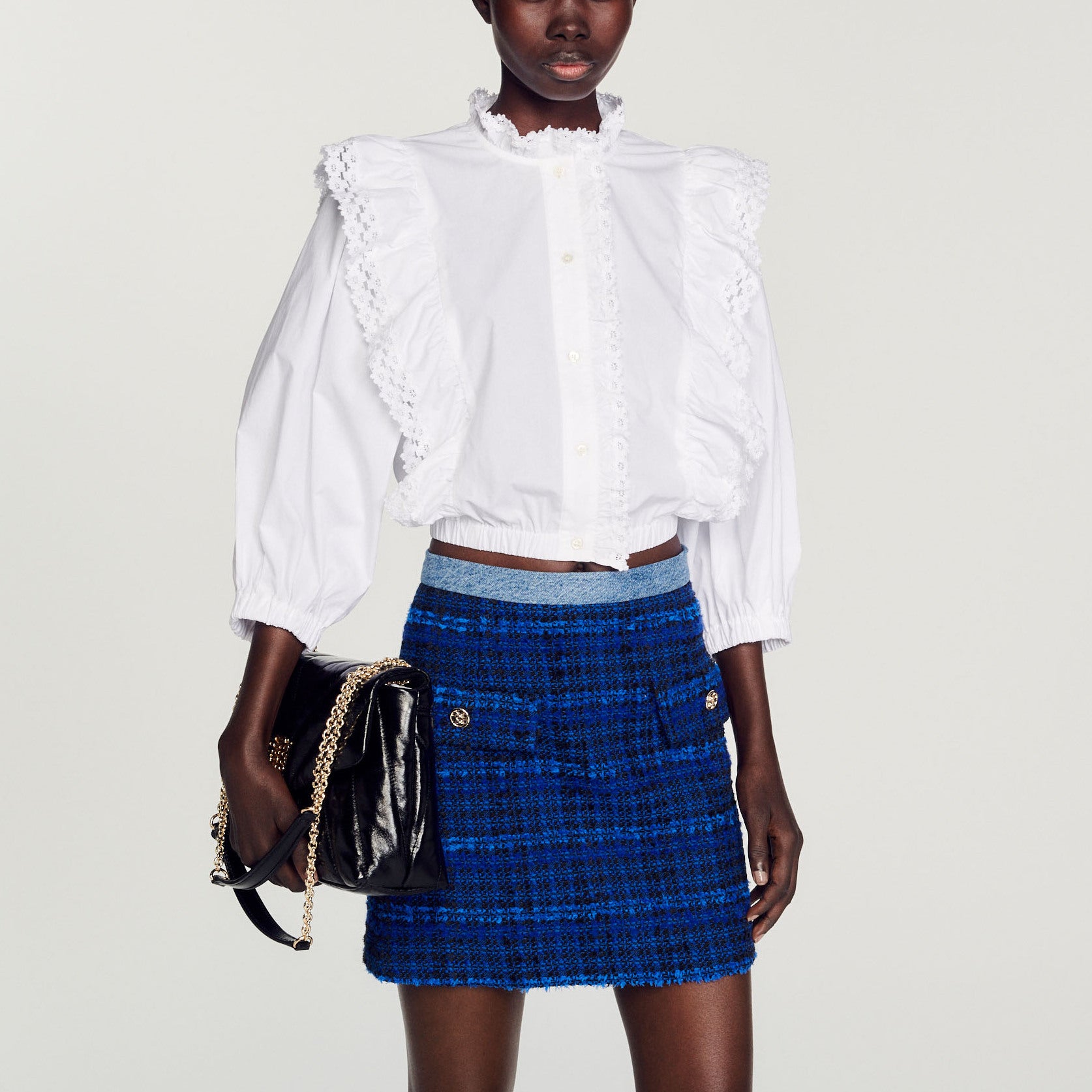 Jupe courte en tweed Sandro seconde main