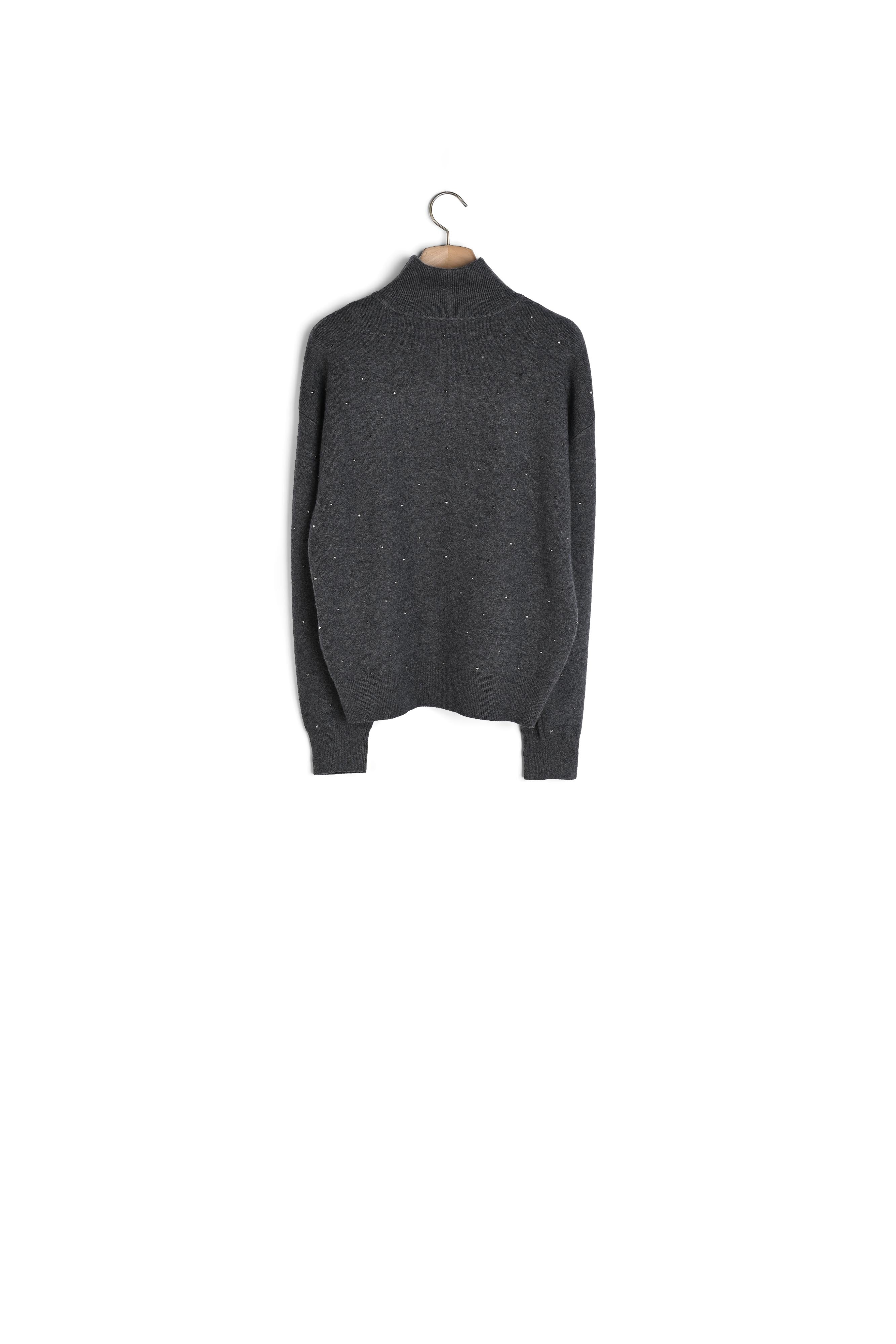 Pull Gris Foncé Sandro seconde main