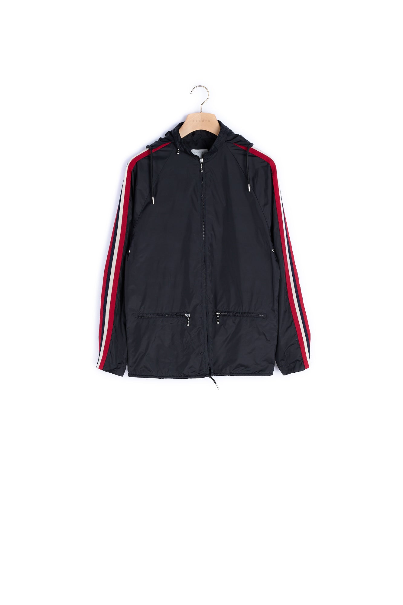 Blouson varsity zippé à capuche Sandro seconde main