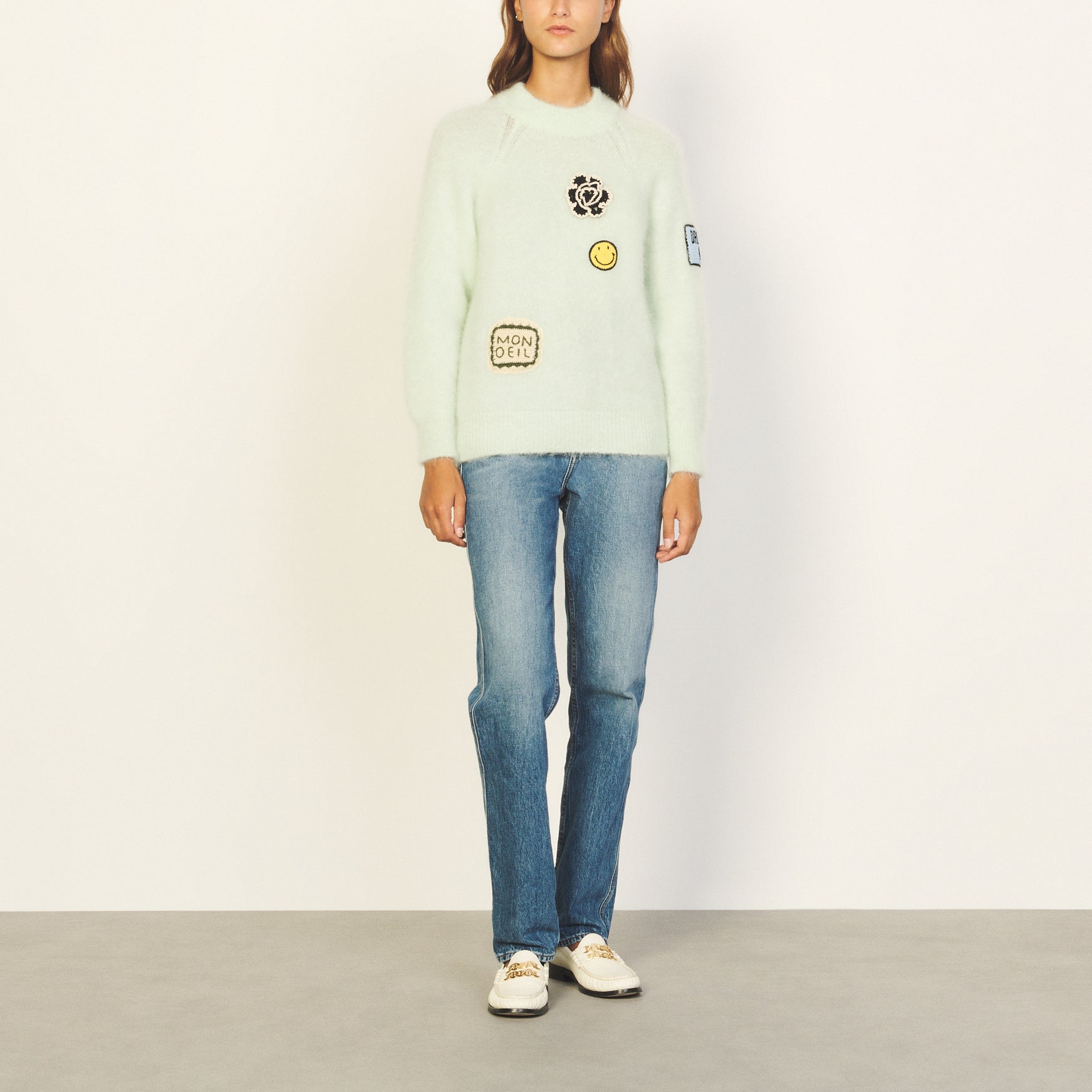 Pull Vert Amande Sandro seconde main