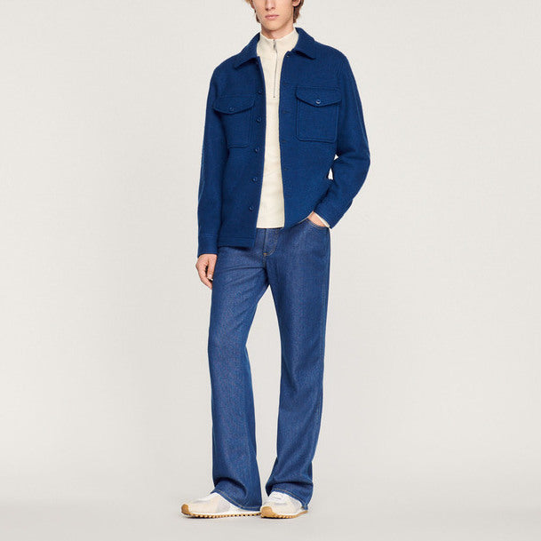 SurChemise en laine bouillie Sandro seconde main