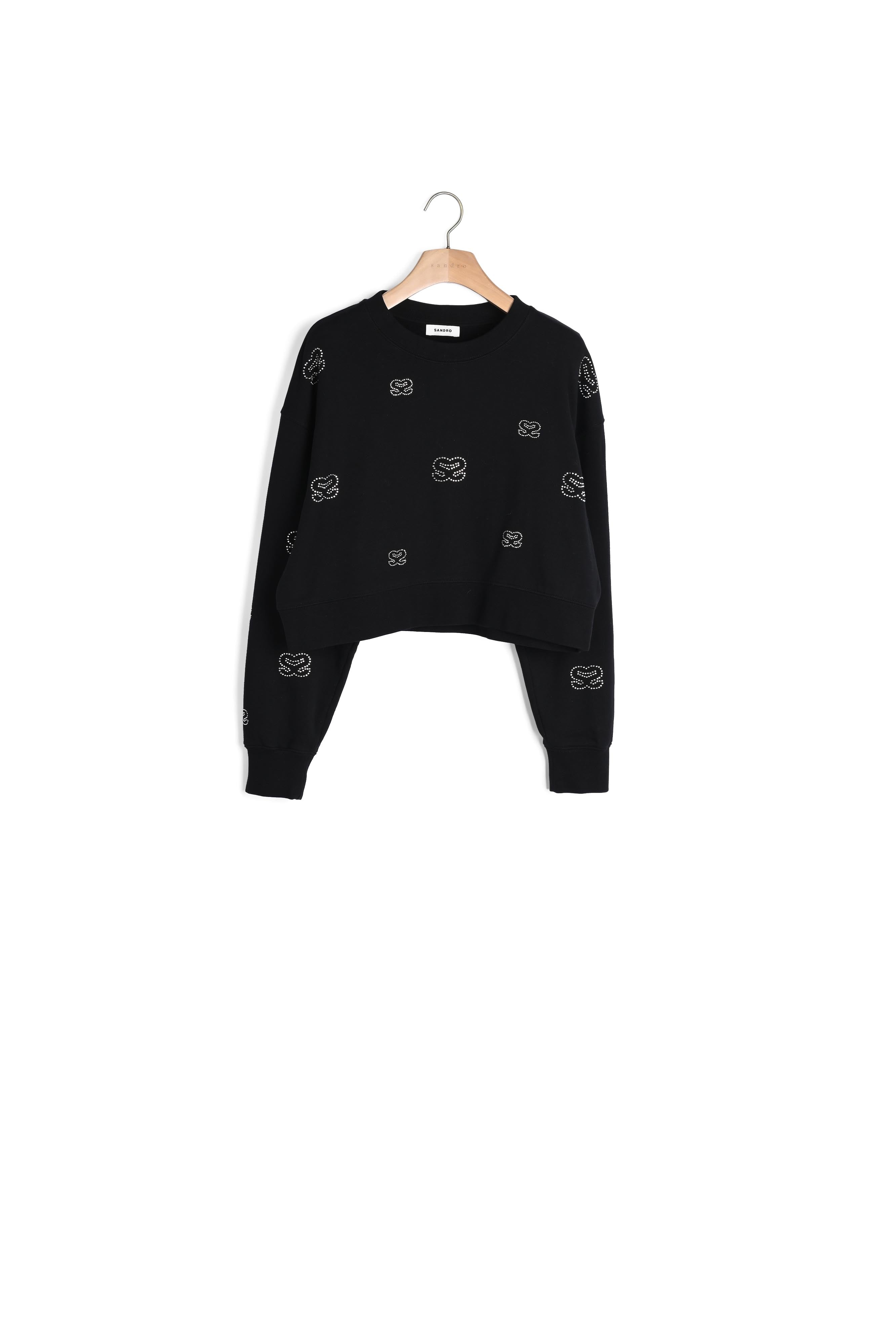 Sweatshirt court double S Sandro seconde main