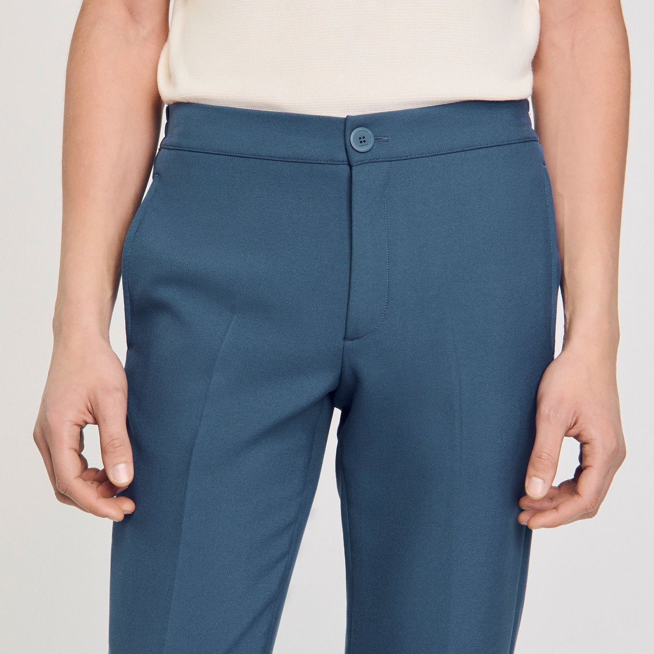 Pantalon droit à motif imprimé Sandro seconde main