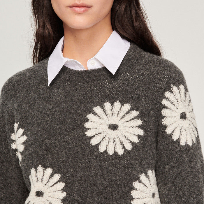 Pull en Maille à fleurs Sandro seconde main