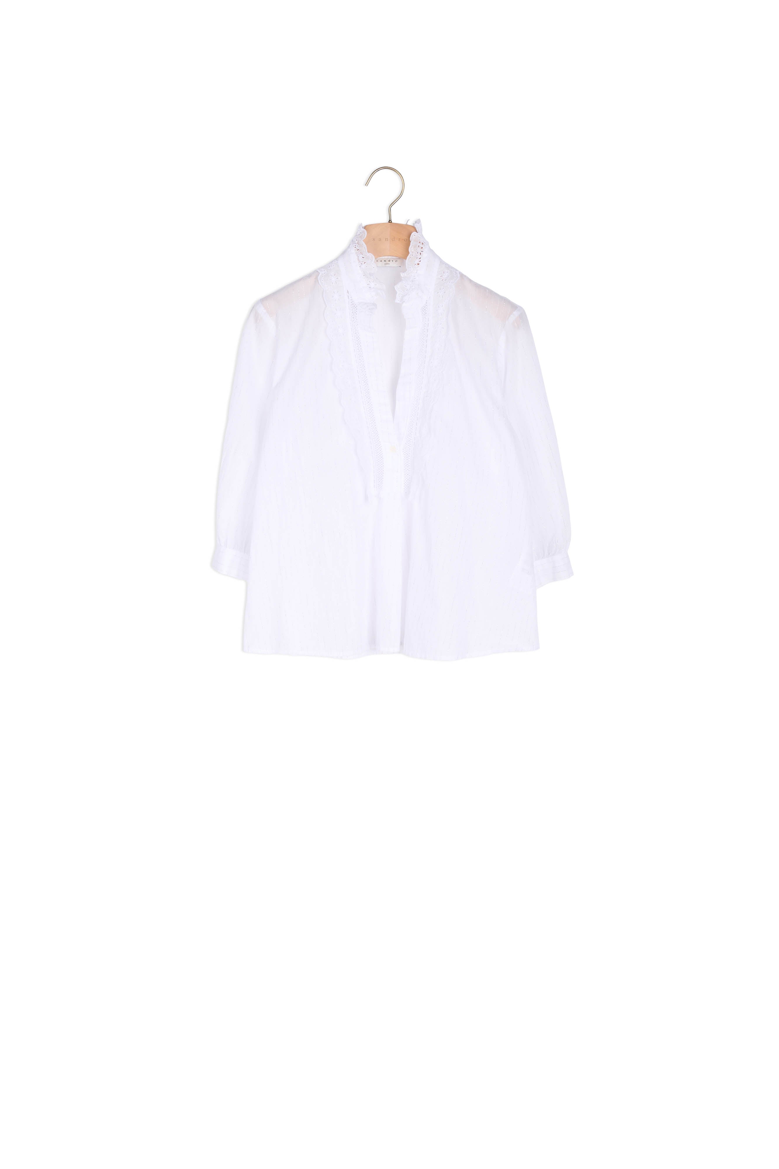 Blouse à fines rayures lurex Sandro seconde main