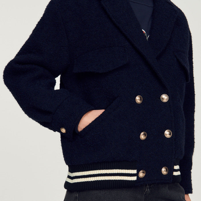 Veste Blouson en tweed Sandro seconde main