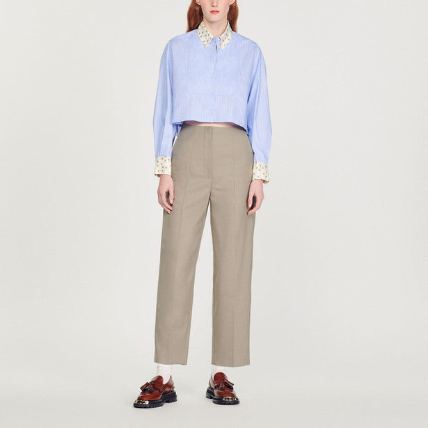 Chemise courte à col imprimé Sandro seconde main