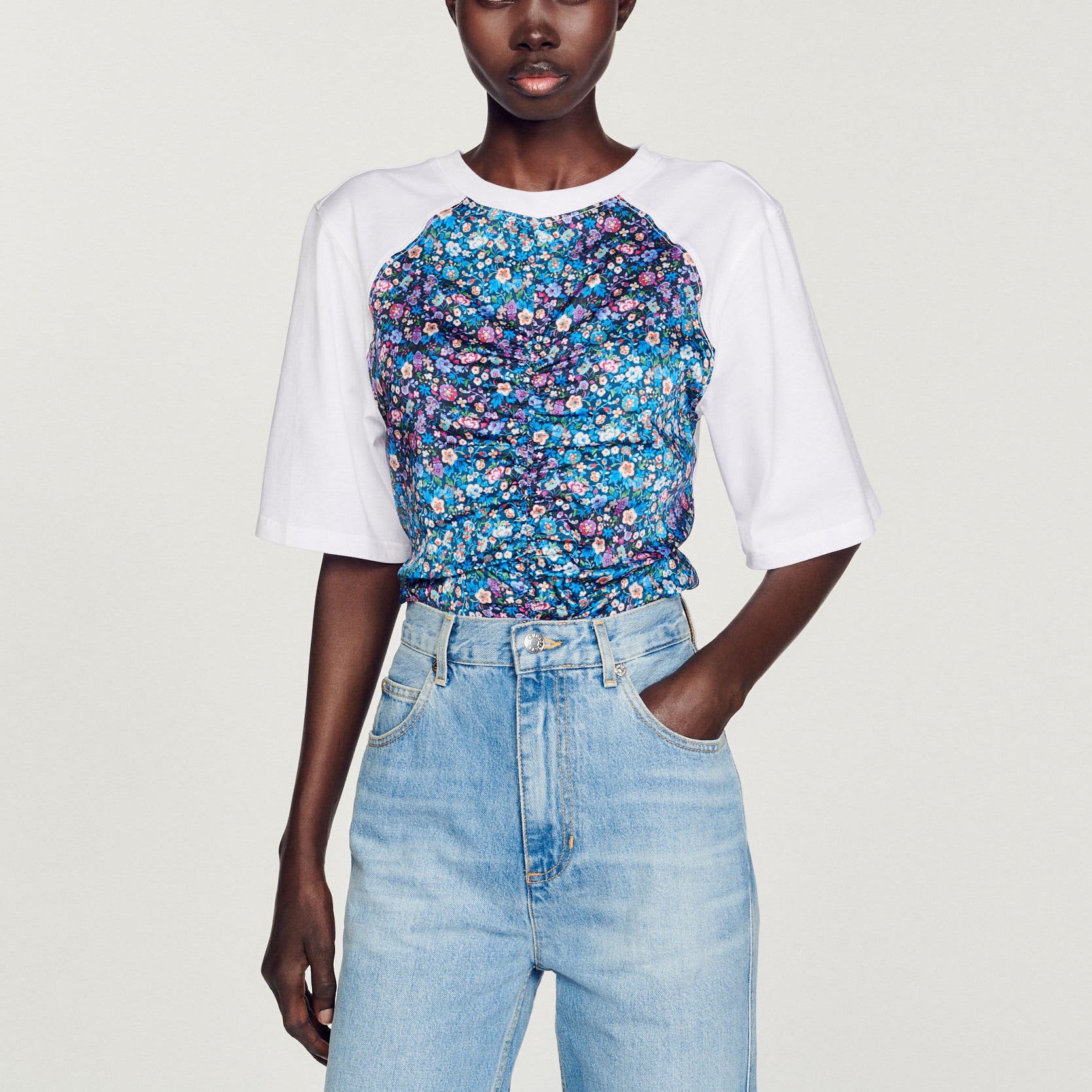 T-shirt foulard ouvert au dos Sandro seconde main