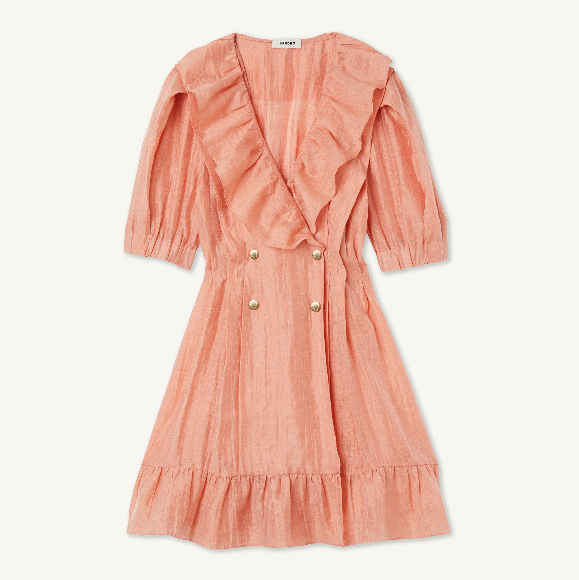 Robe courte volantée Sandro seconde main