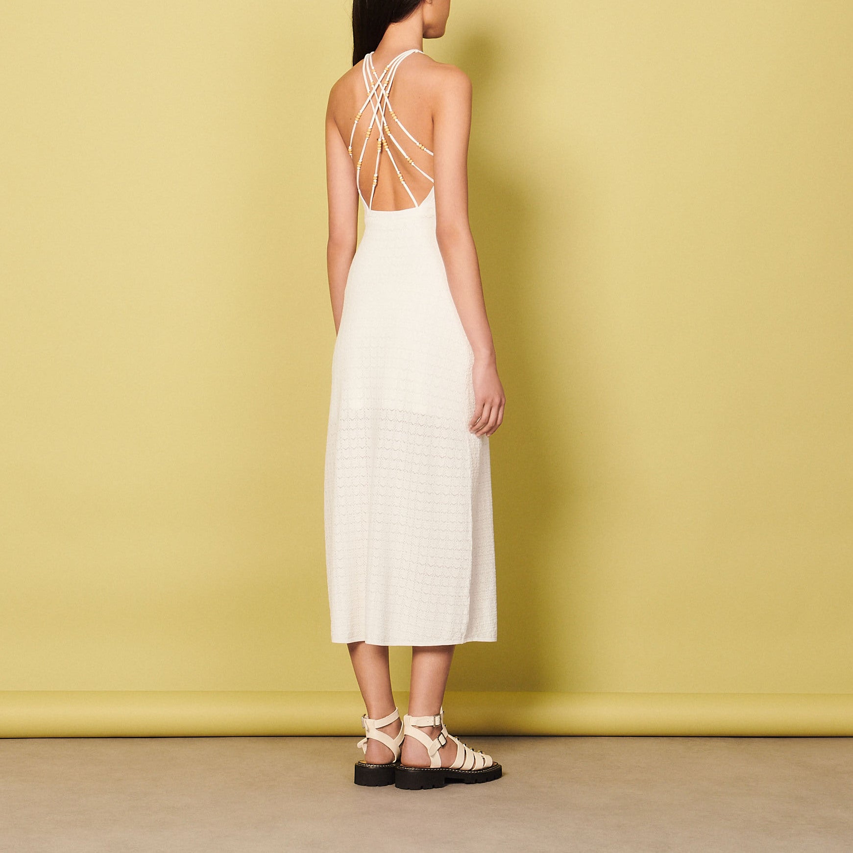 Robe longue en Maille pointelle Sandro seconde main