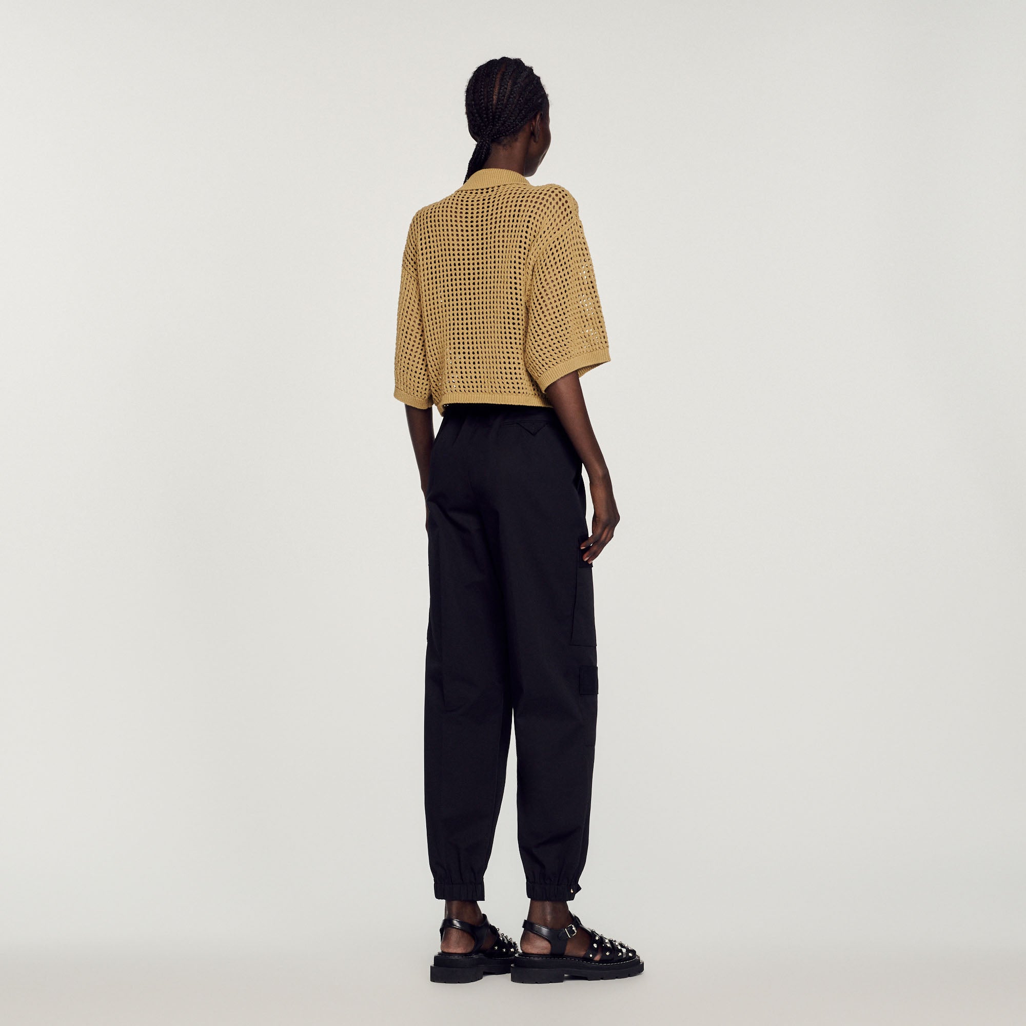 Pull court en Maille résille Sandro seconde main