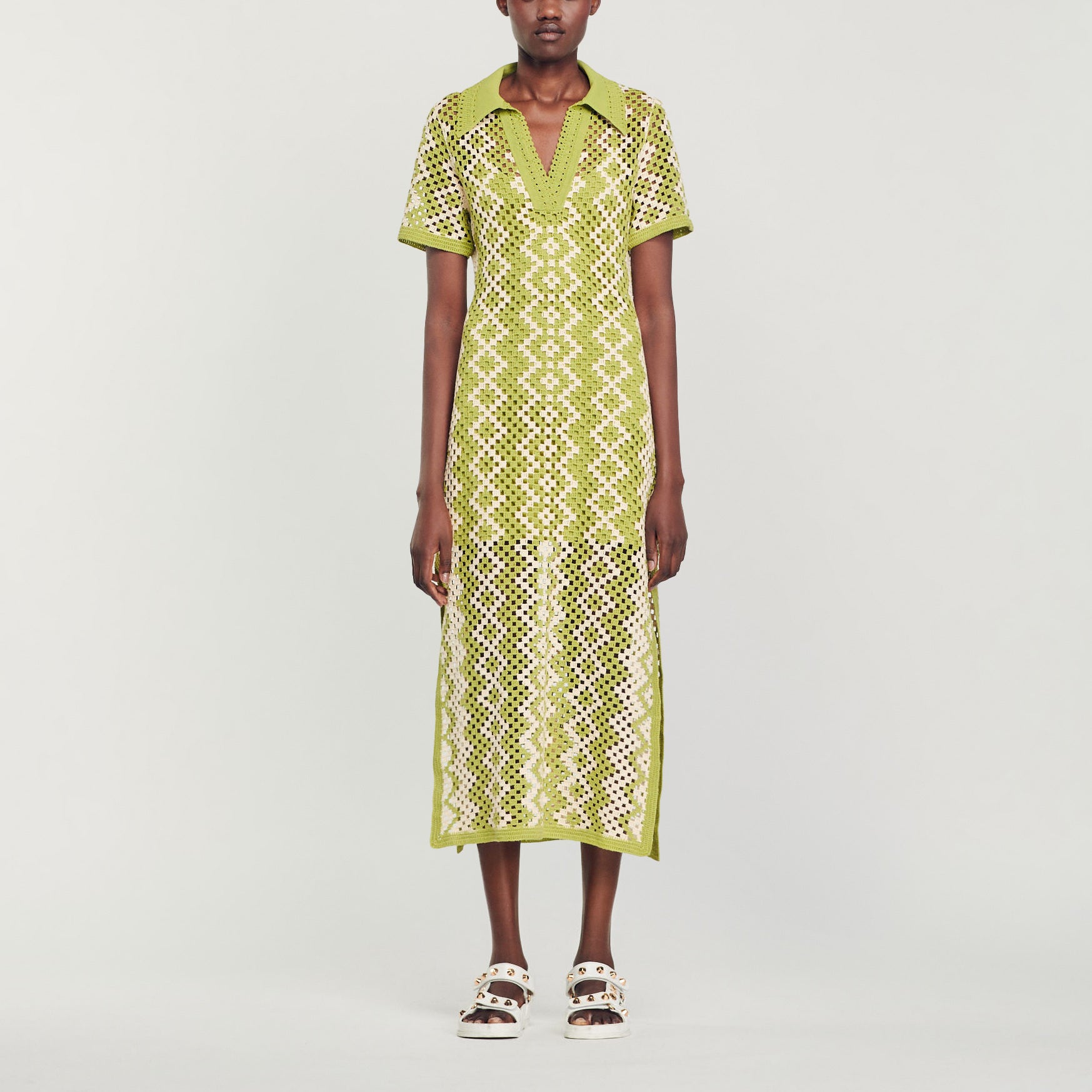 Robe tunique en crochet Sandro seconde main