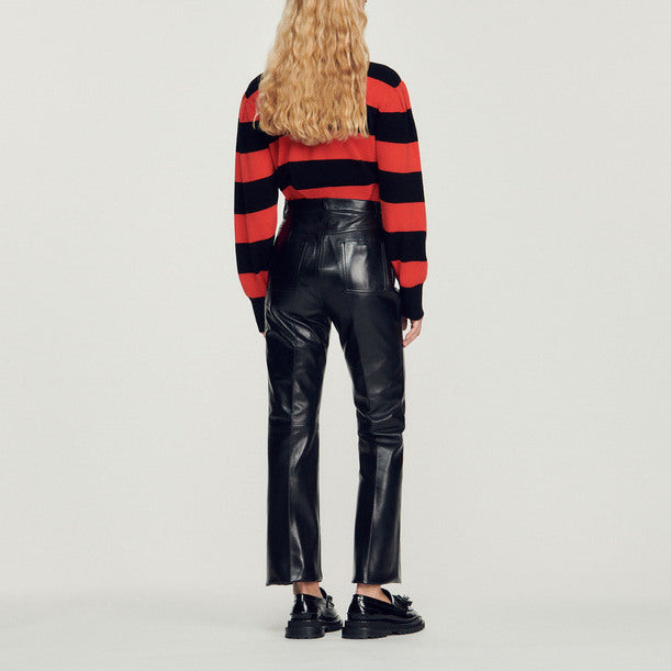 Pantalon en cuir Sandro seconde main