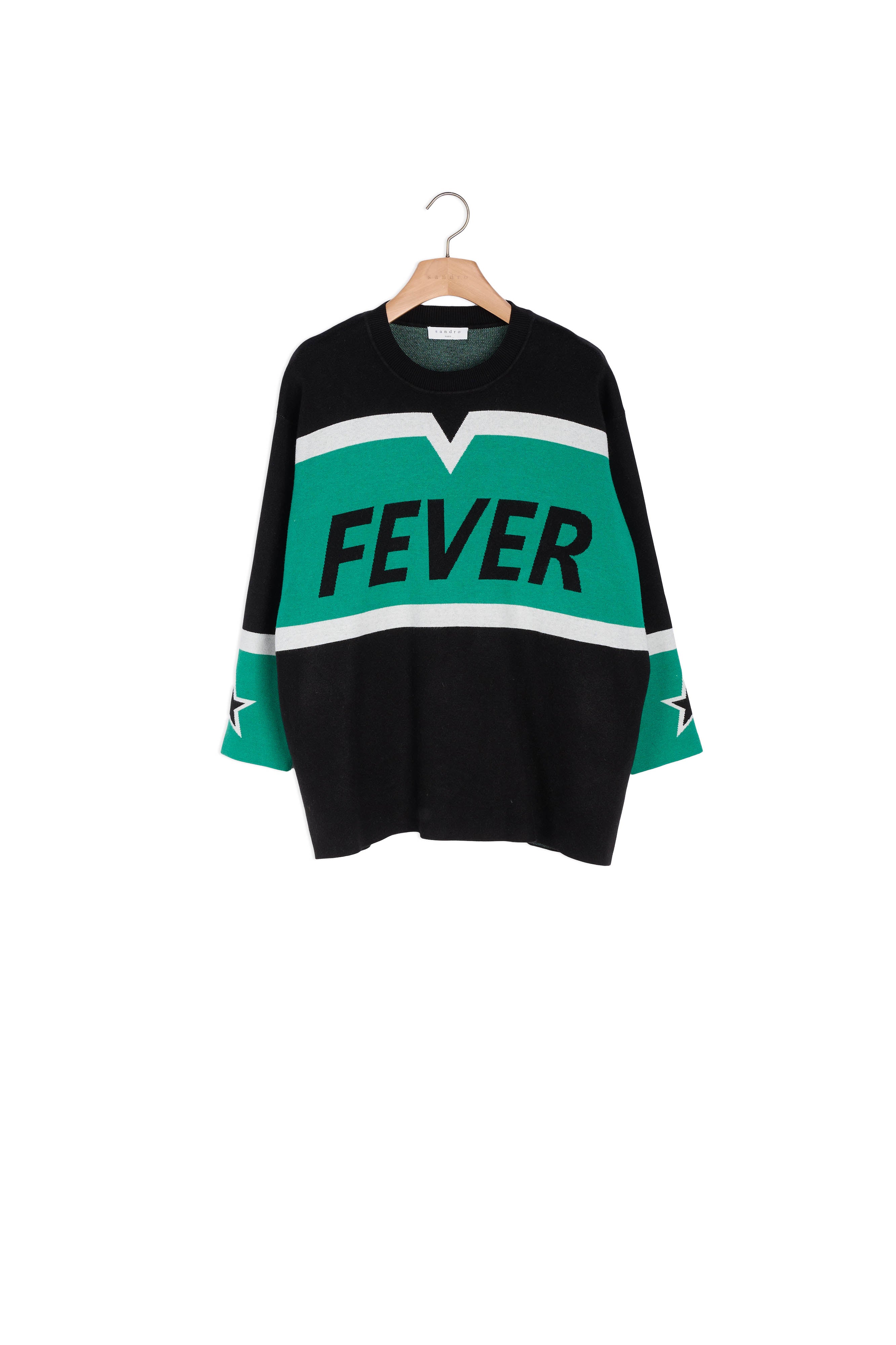 Pull tricolore en Maille jacquard Sandro seconde main